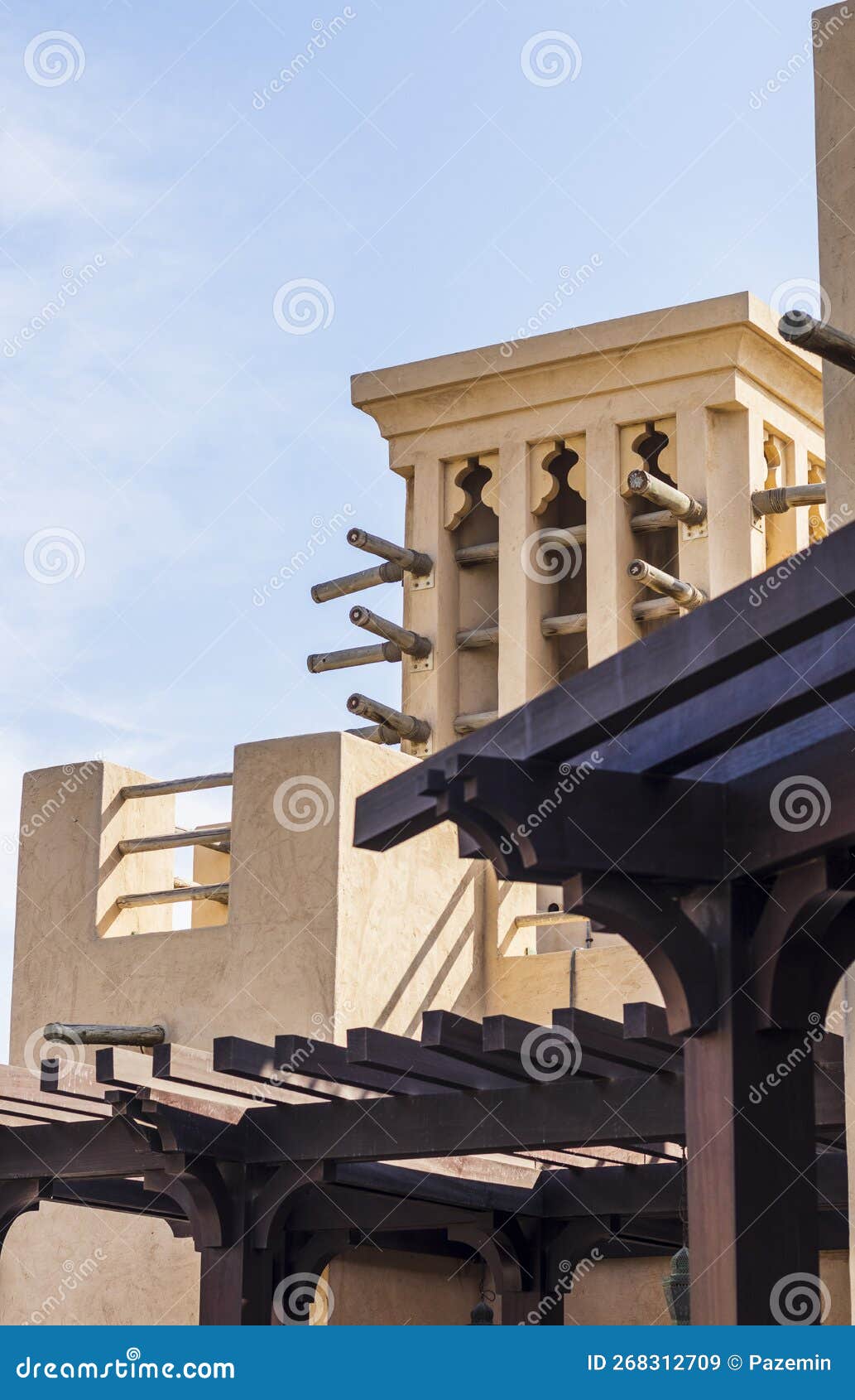 Traditional Arabic Cooling Wind Tower. History Stock Image Image of