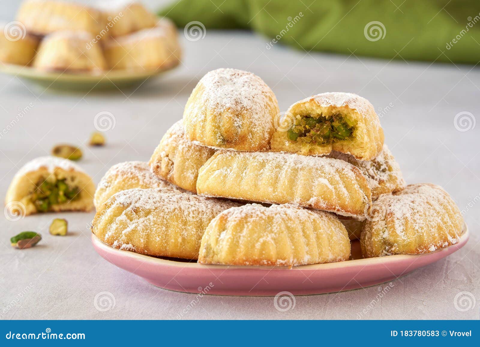 Traditional Arabic Eid Sweets. Maamoul Or Mamoul Cookies With ...