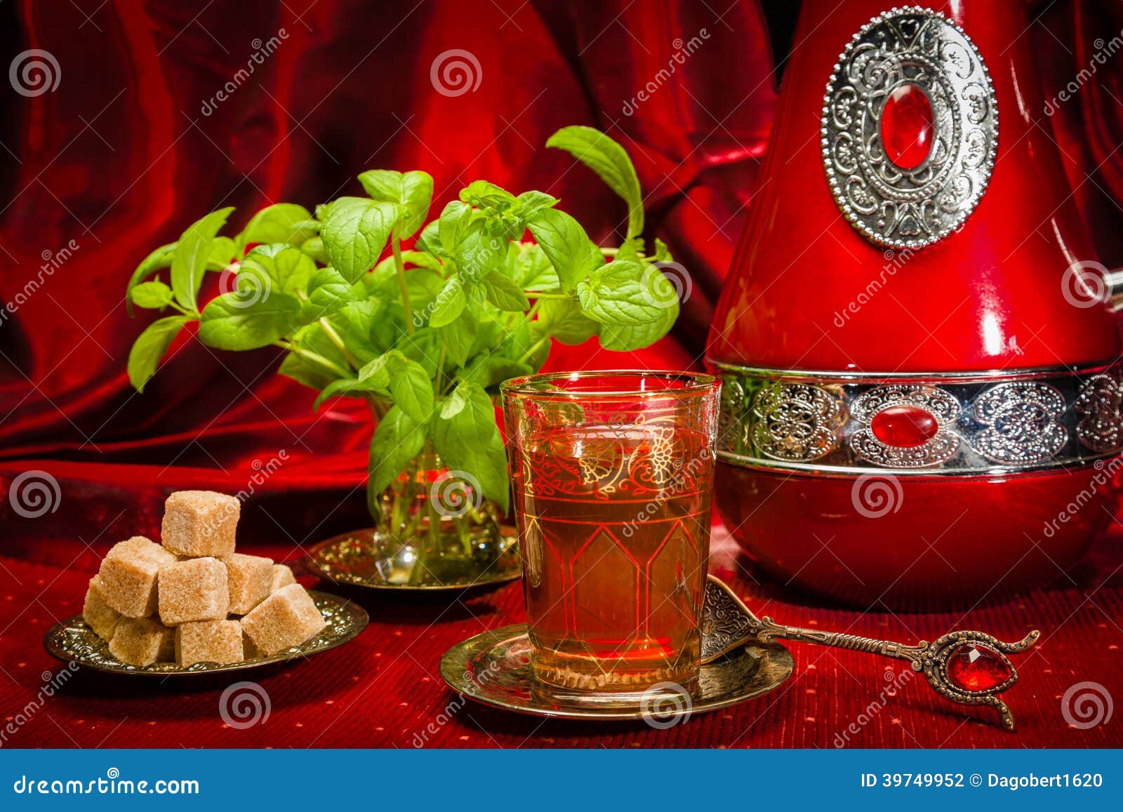 Traditional Arabic Mint Tea Stock Photo Image of life, brown 39749952
