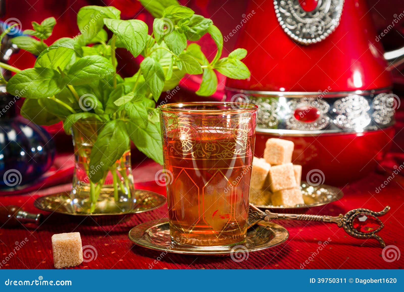 Traditional Arabic Mint Tea Stock Image Image of moroccan, muslim