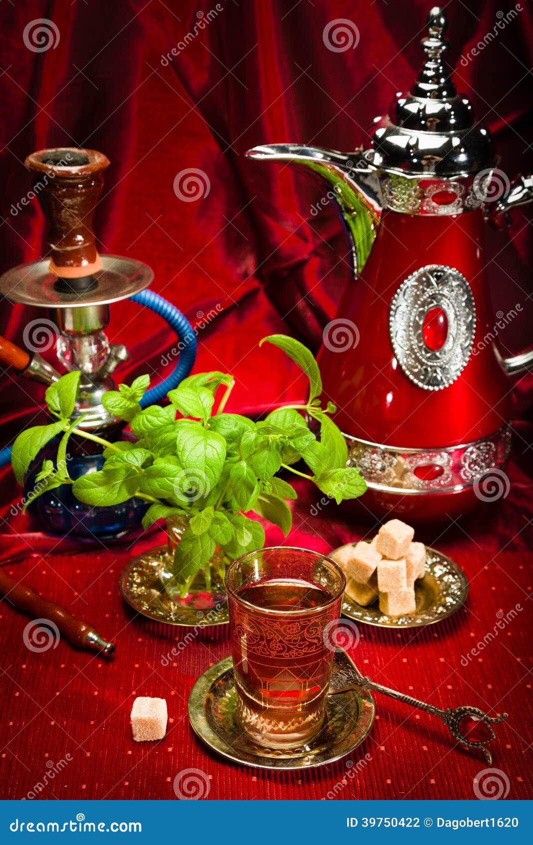 Traditional Arabic Mint Tea Stock Photo Image of lemon, cardamom