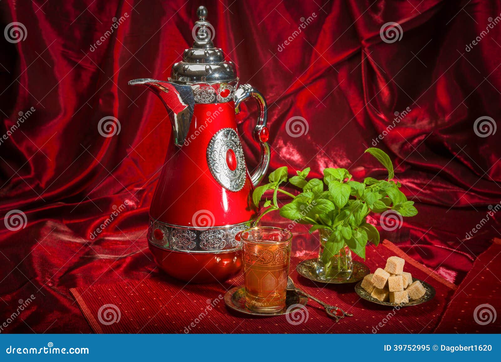 Traditional Arabic Mint Tea Stock Image Image of africa, brown 39752995