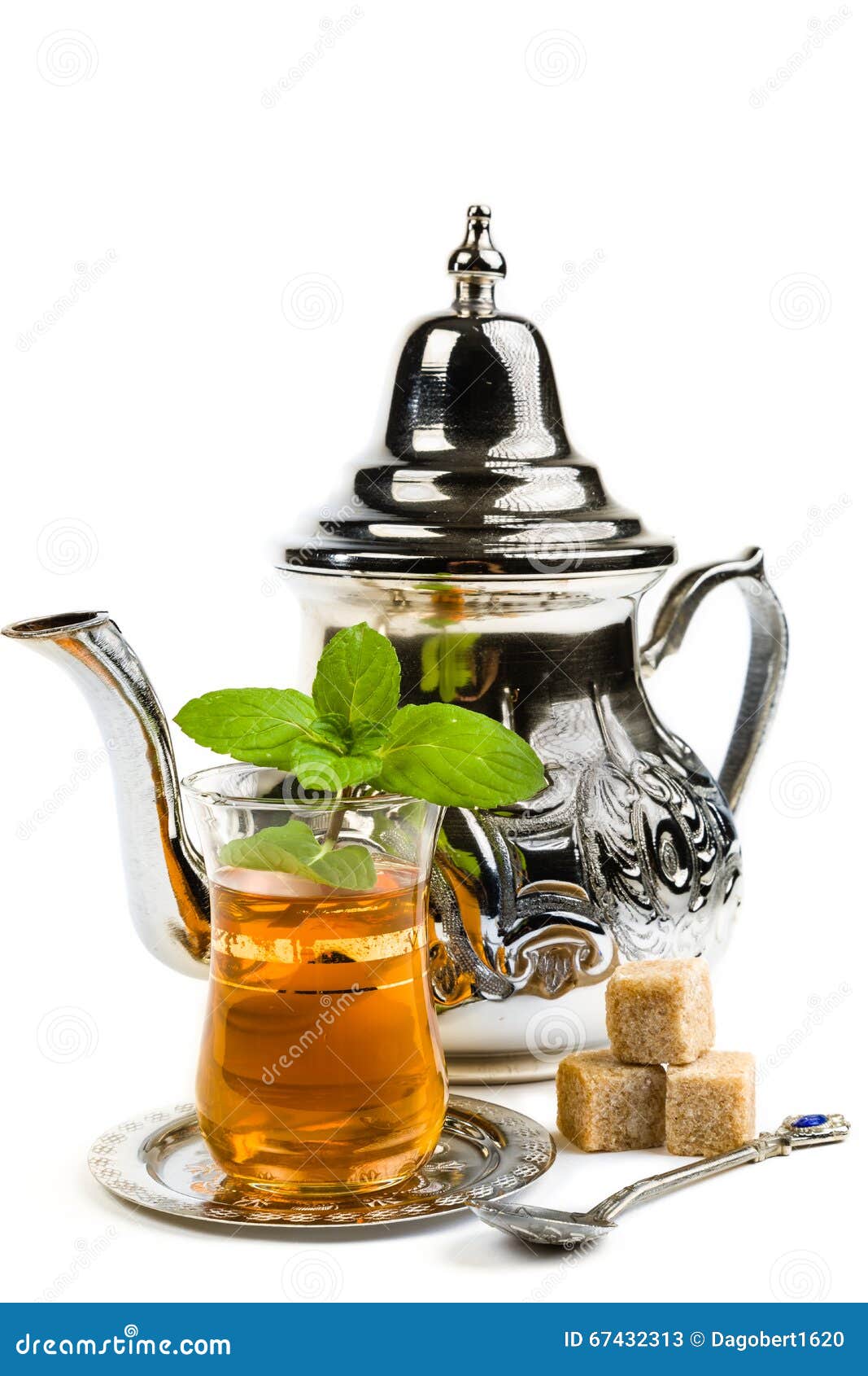 Traditional Arabic Mint Tea RoyaltyFree Stock Photography