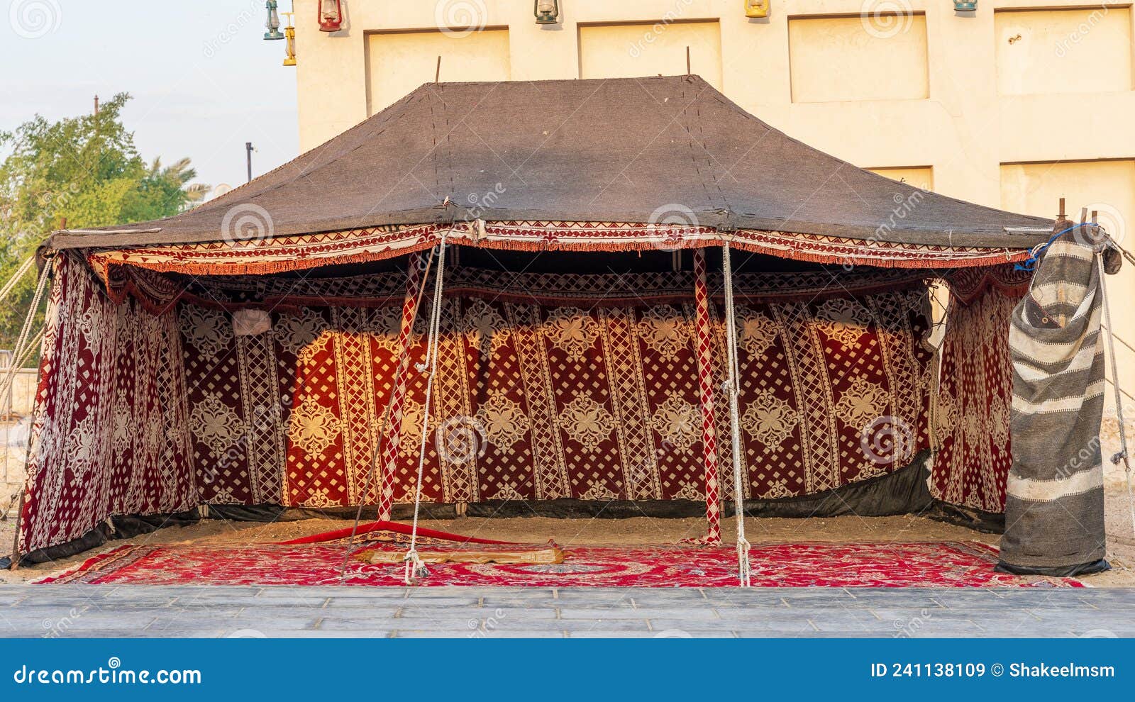 Traditional Arabic Tent at the Qatar Souq Stock Image Image of camp