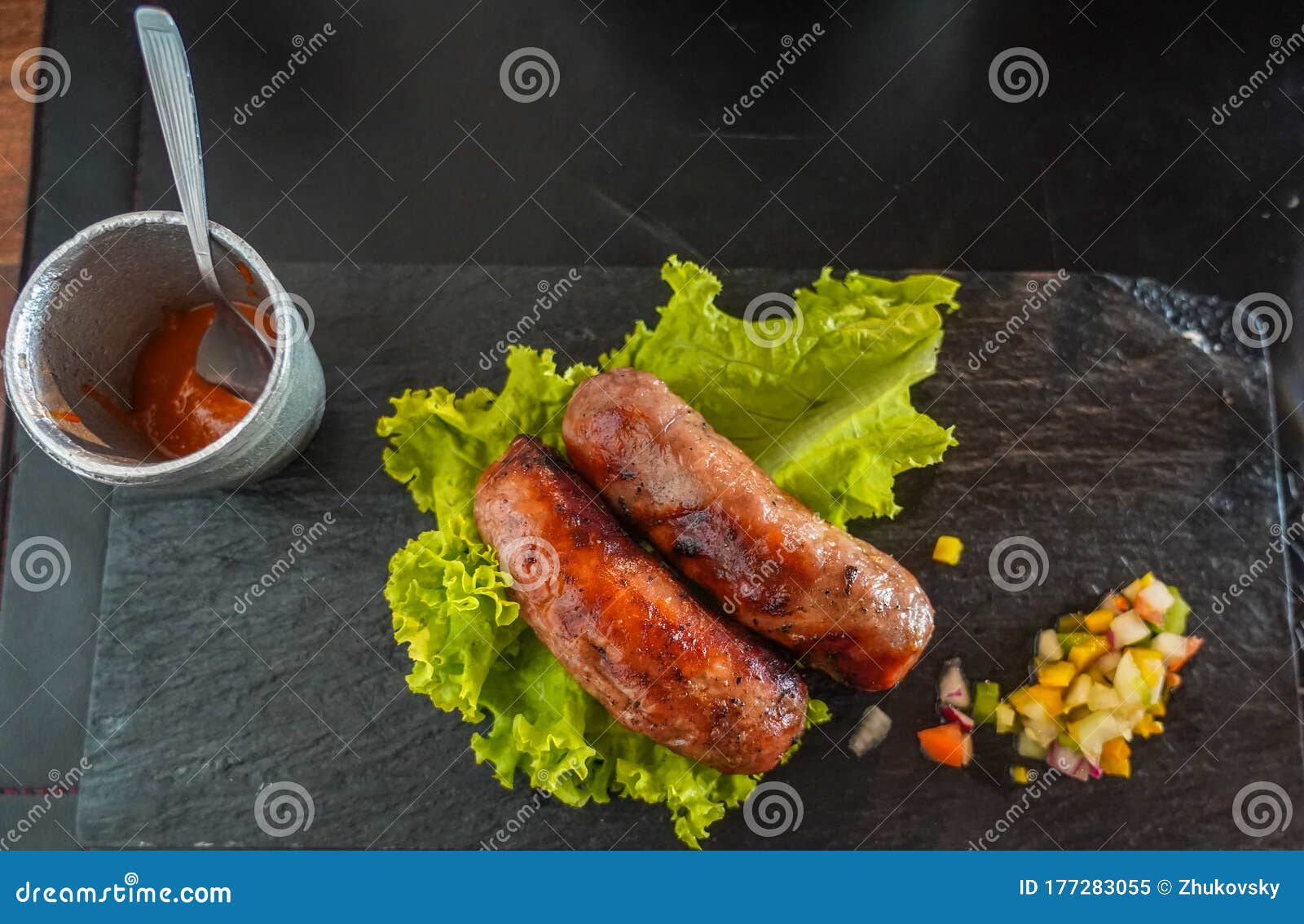 Traditional Argentinian Chorizo Sausages Stock Image Image of flame