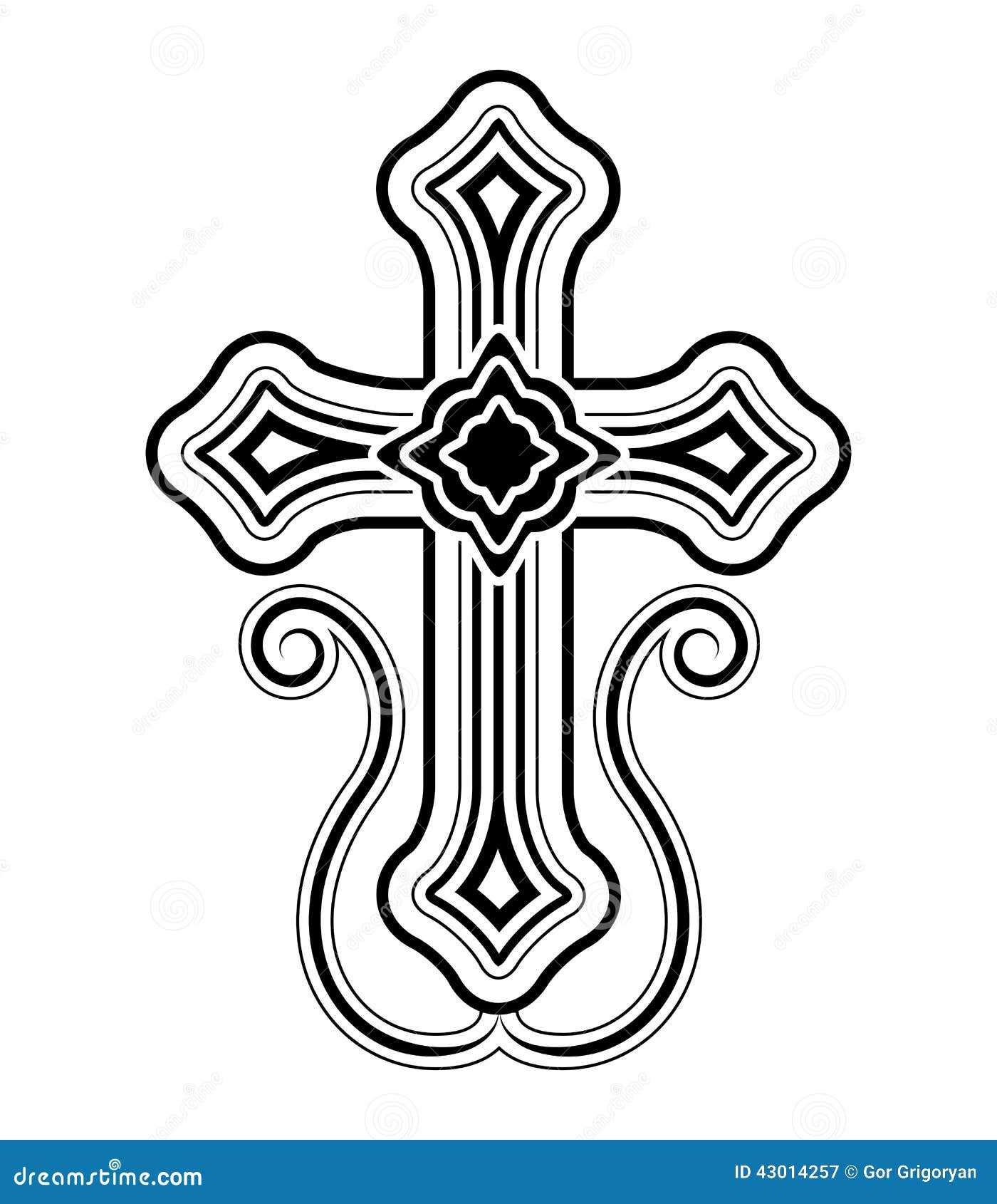 traditional armenian apostolic church cross clip a