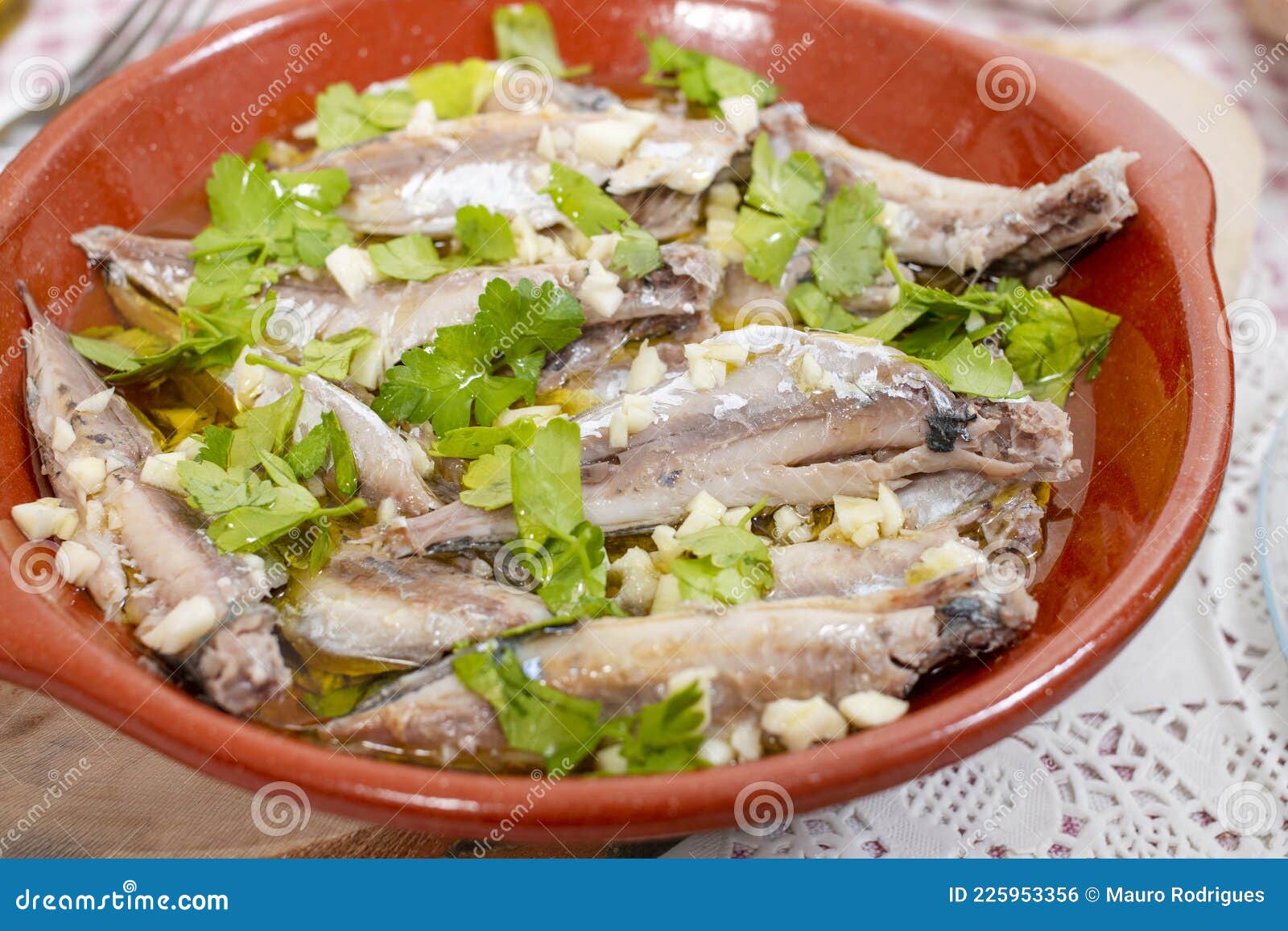 Traditional Atlantic Horse Mackerel Meal Photo stock Image du cuit