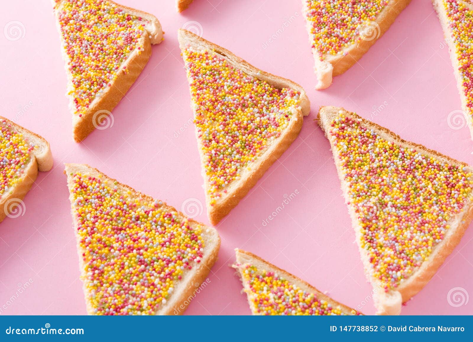 Traditional Australian Fairy Bread Pattern Stock Photo Image of bread