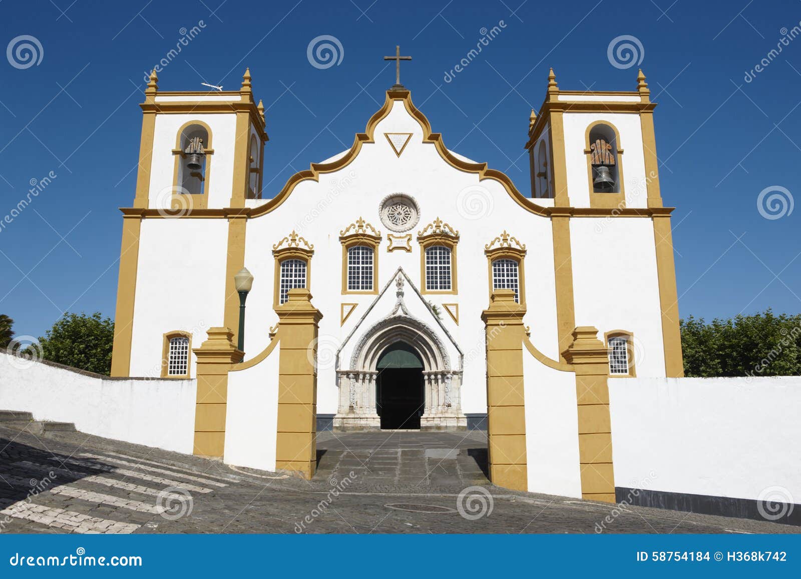 traditional azores church. santa cruz. praia da vitoria. terceir