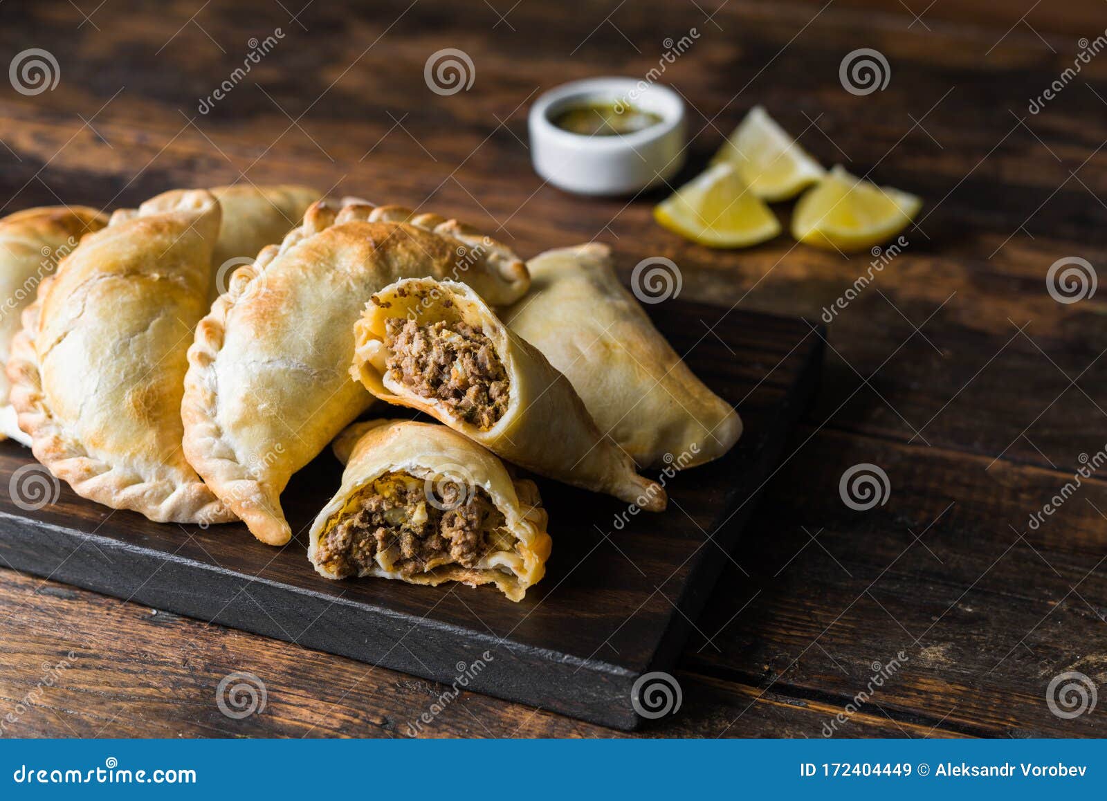 traditional baked argentine empanadas savoury pastries with beef stuffing.