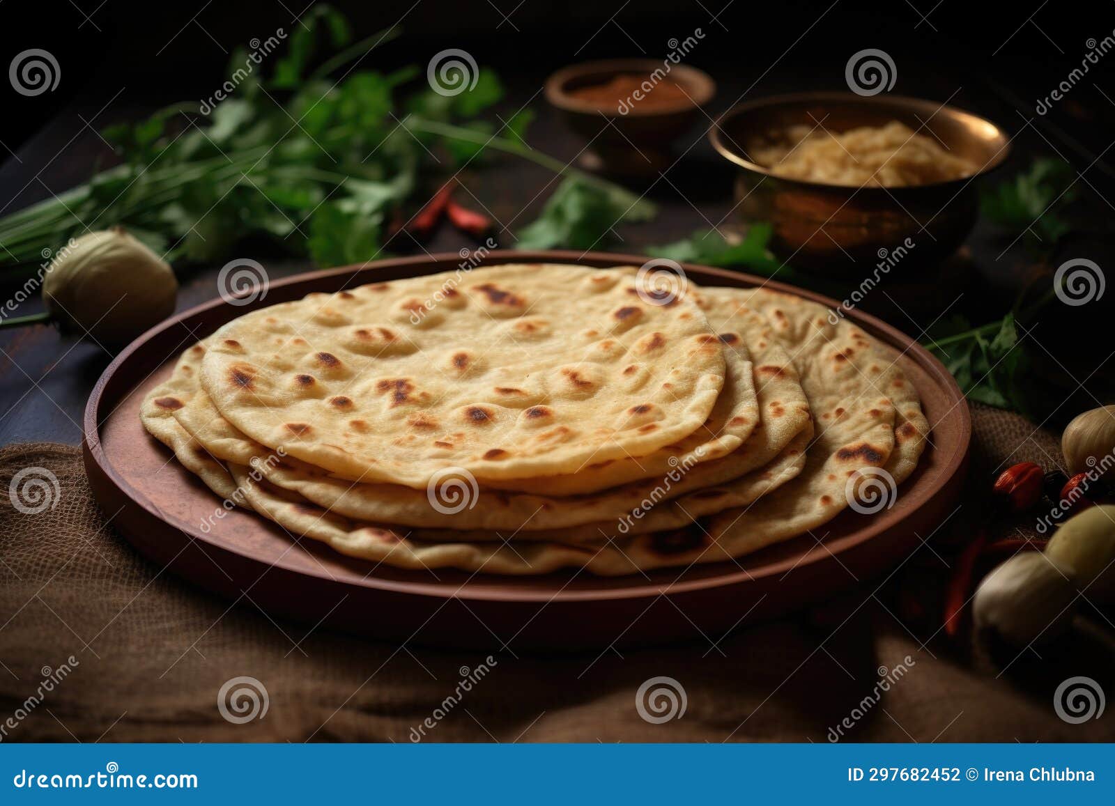 A Traditional Bakery Offering Fresh Pita Bread. Generative AI Stock