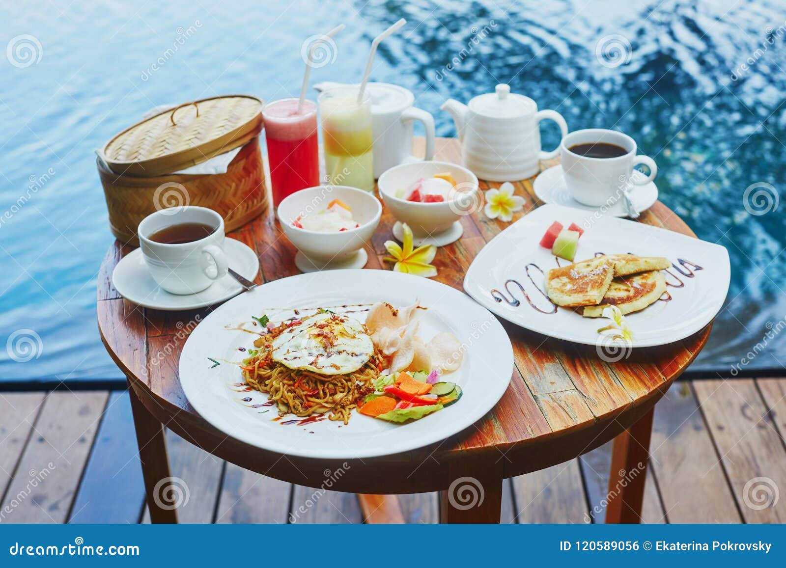 Traditional Balinese Breakfast Stock Photo - Image of fresh, pancake