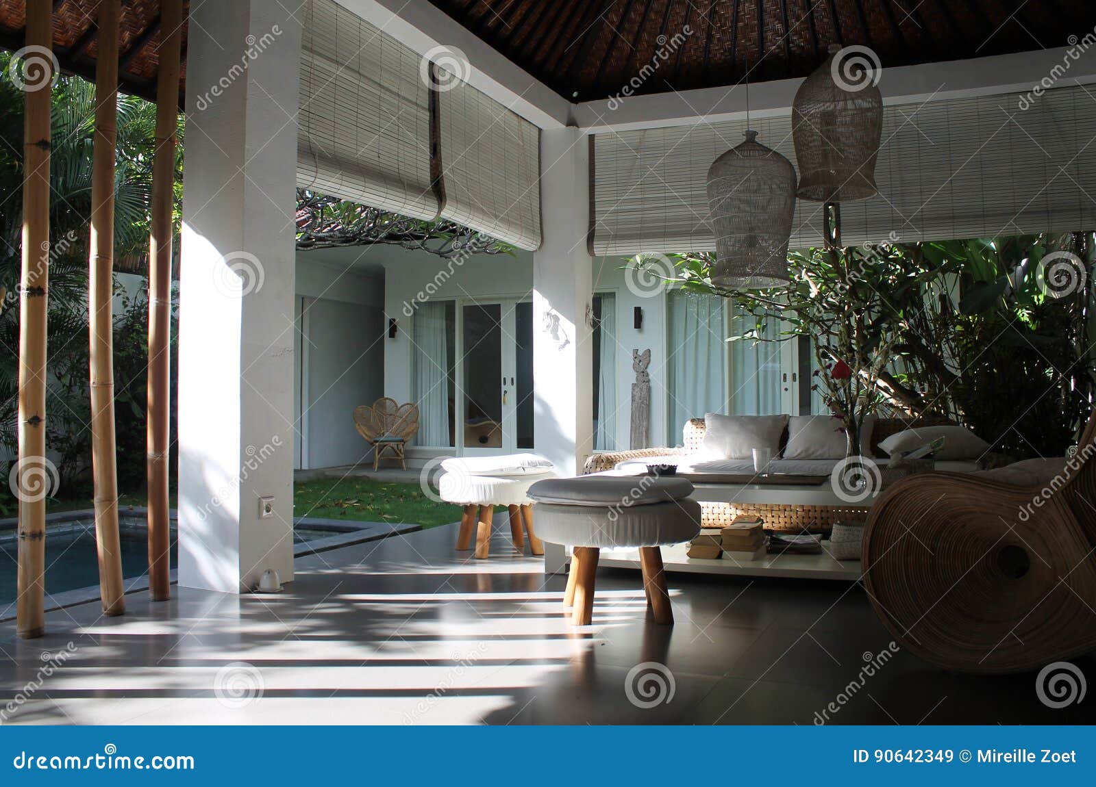 Modern Balinese Livingroom Stock Image Image Of Inspire