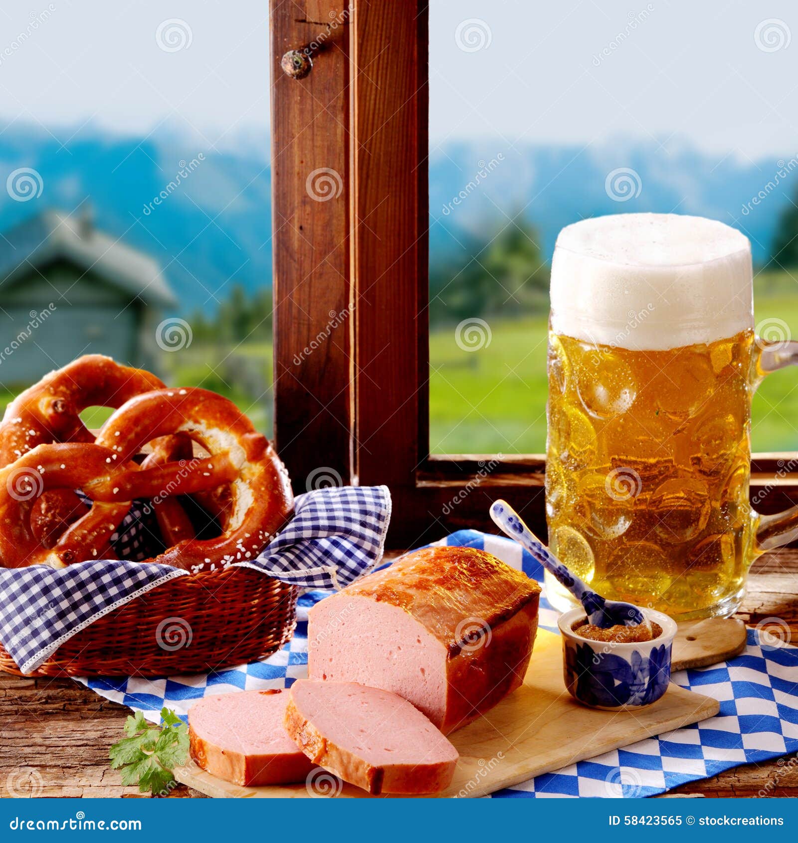 Traditional Bavarian Cuisine For Oktoberfest Stock Image Image Of