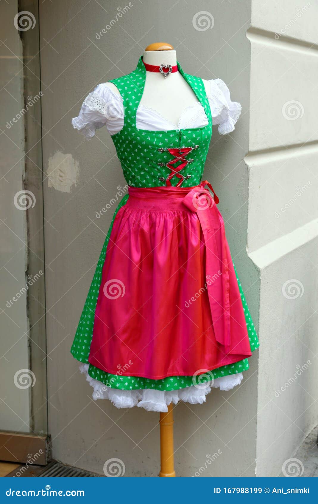 Traditional Bavarian Dirndl on Display Stock Image - Image of ...