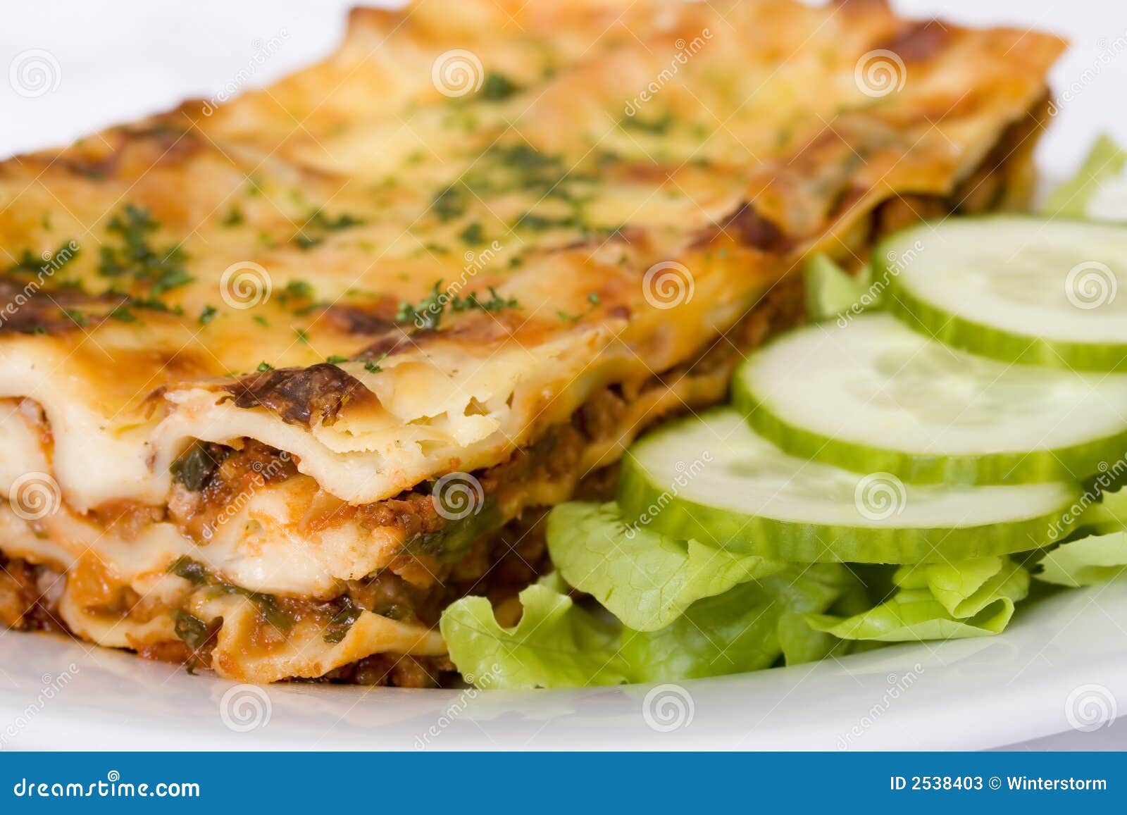 Beef Lasagna Step By Step Recipe. Layer Of Lasagna Noodles. Close Up