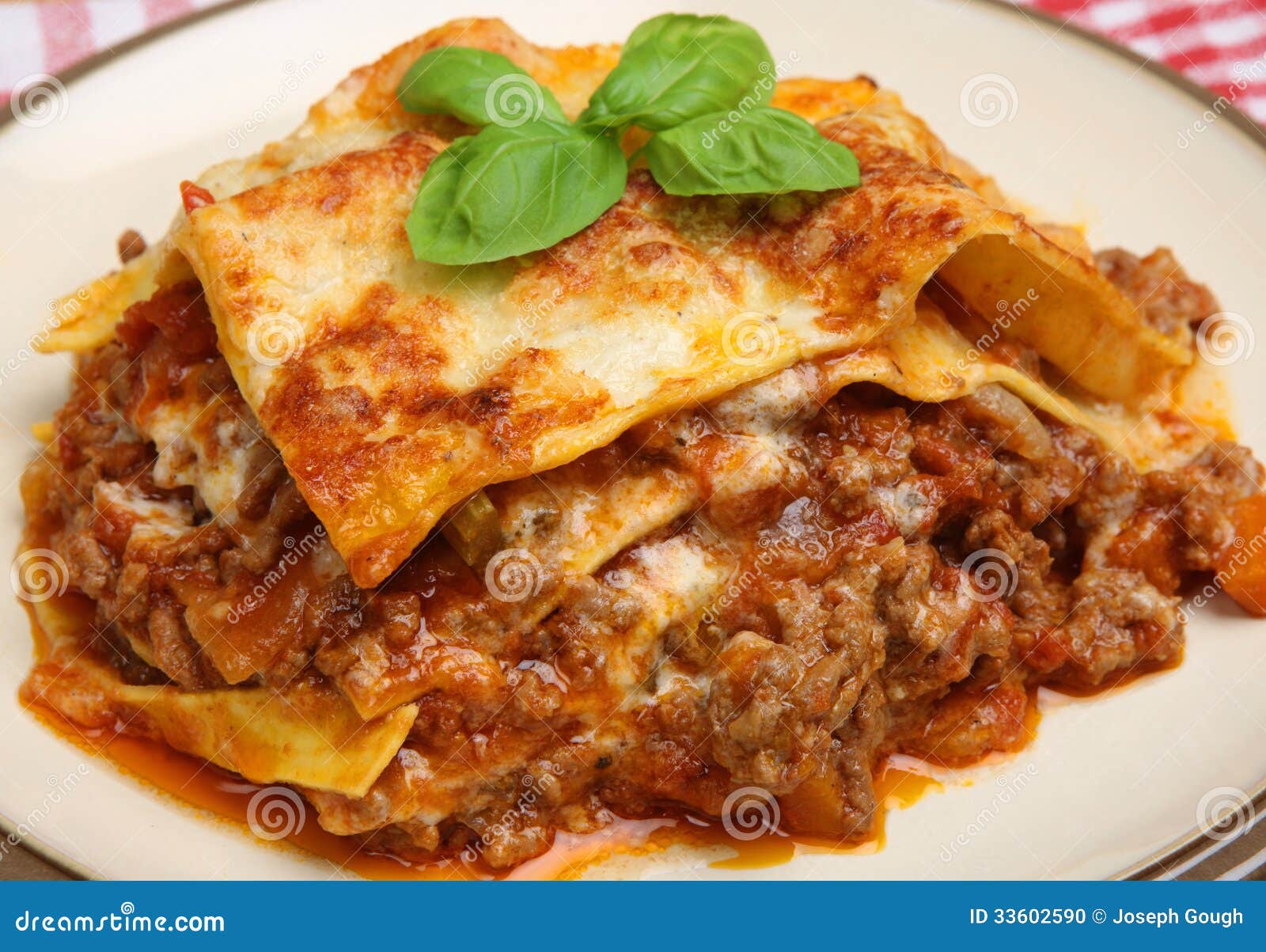 Traditional Beef Lasagne or Lasagna Stock Photo Image of italian