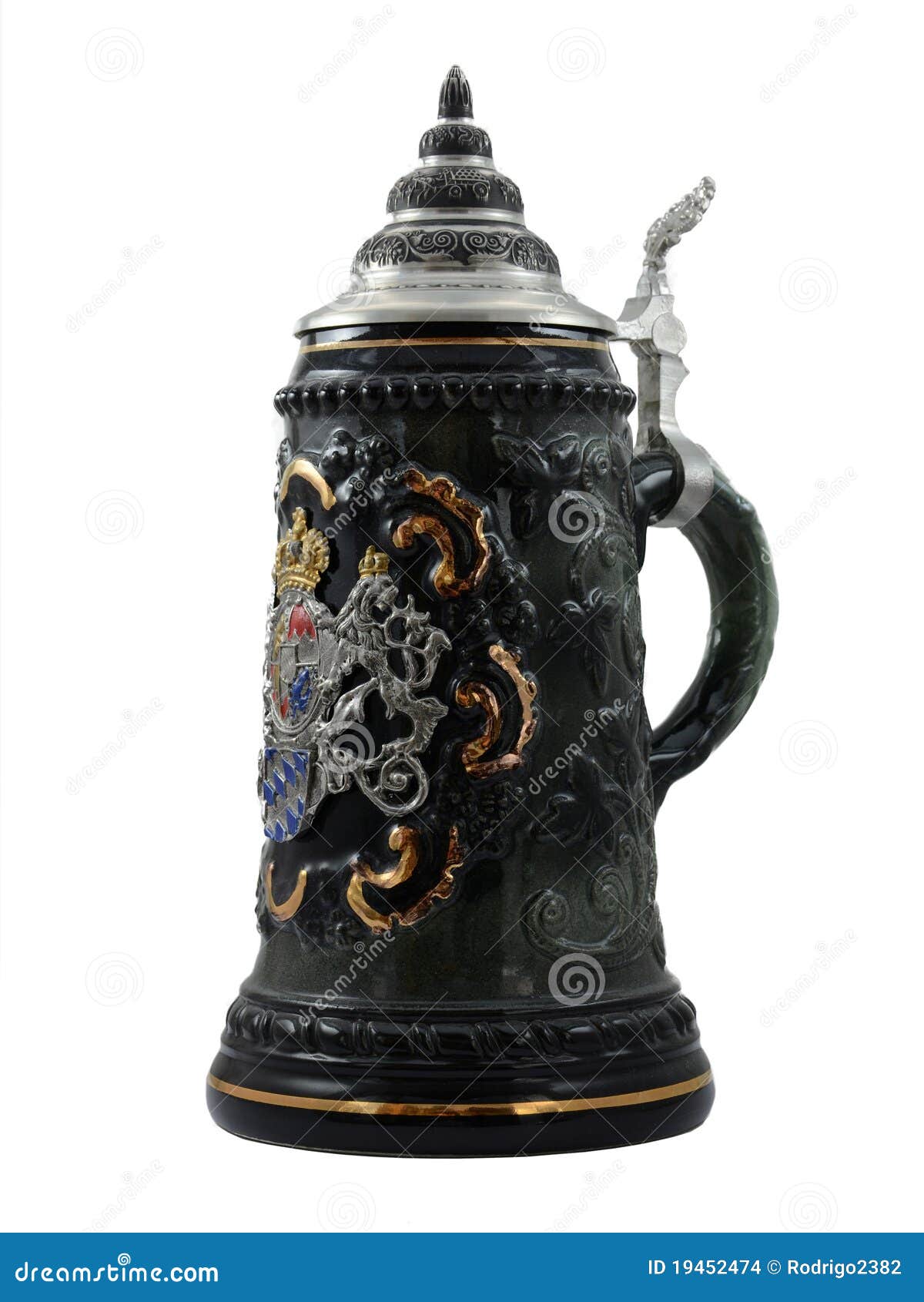 Traditional beer mug stock photo. Image of german, ornate 19452474