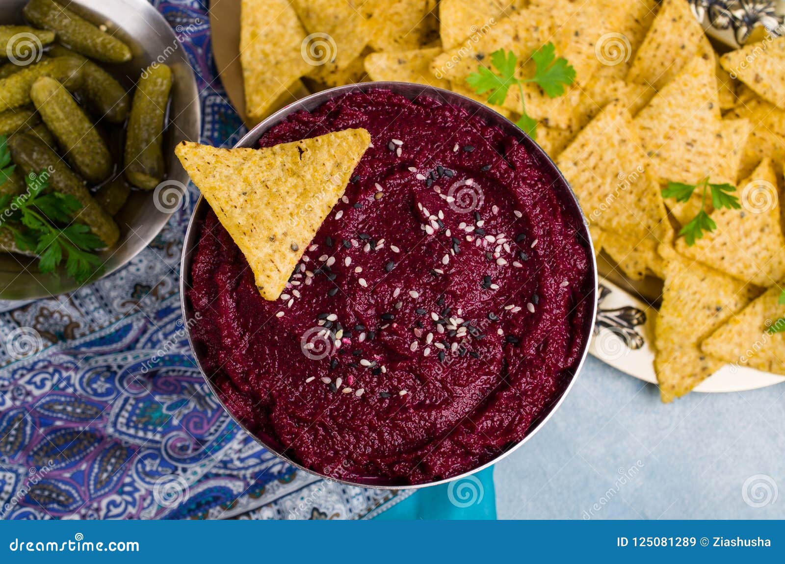 Traditional beetroot dip stock image. Image of dish 125081289