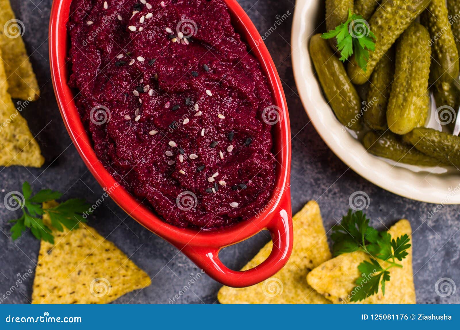 Traditional beetroot dip stock photo. Image of delicious 125081176