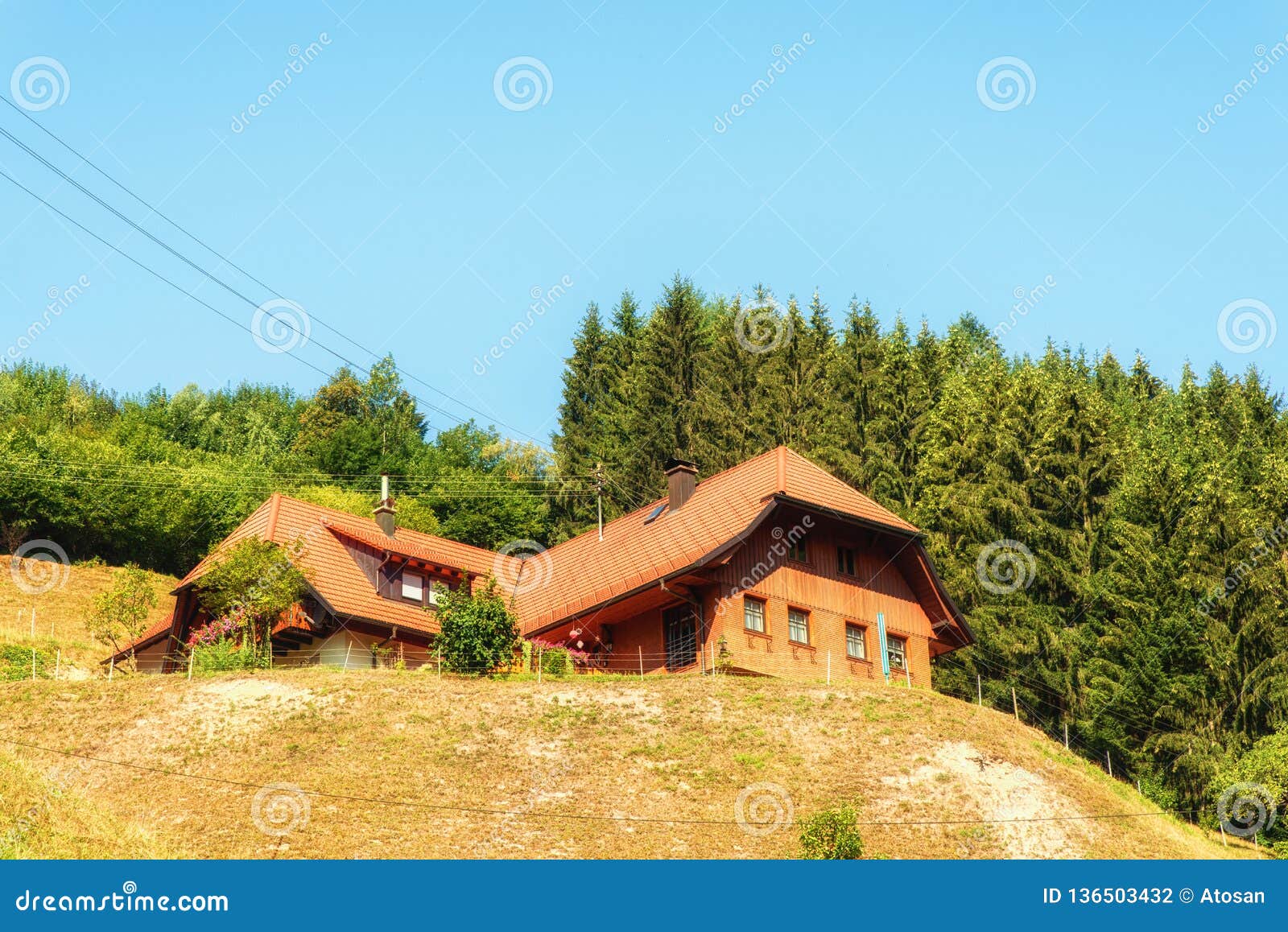 Traditional Black Forest House Stock Photo Image of house, hill