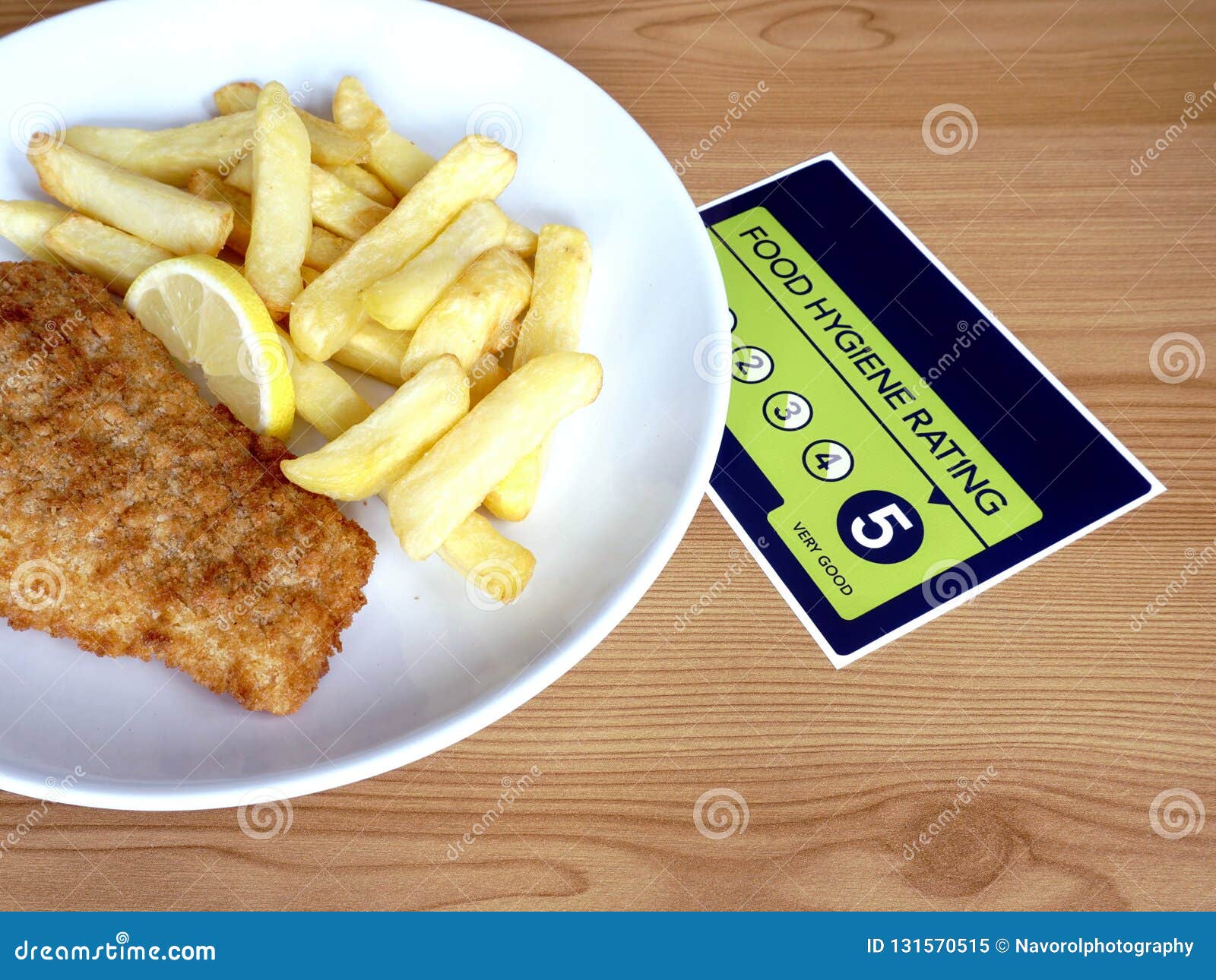 Traditional British Fish and Chips and VERY GOOD Food Hygiene Rating