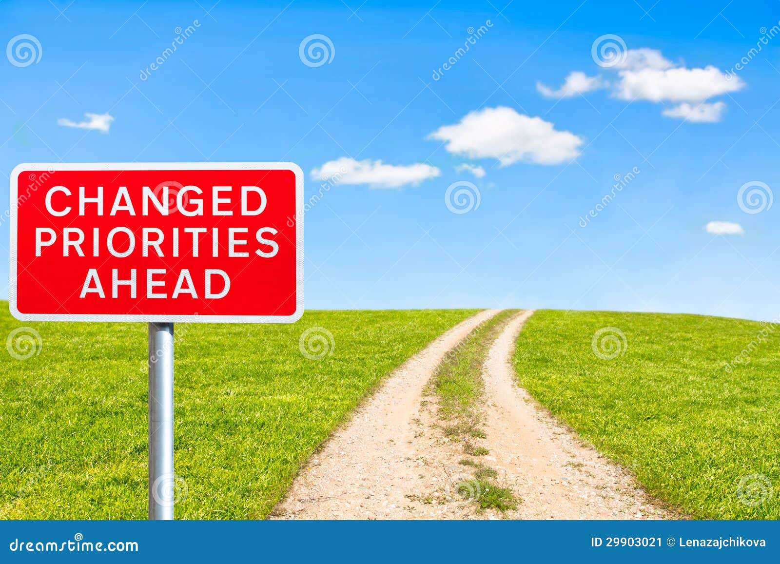 road sign priorities changed ahead