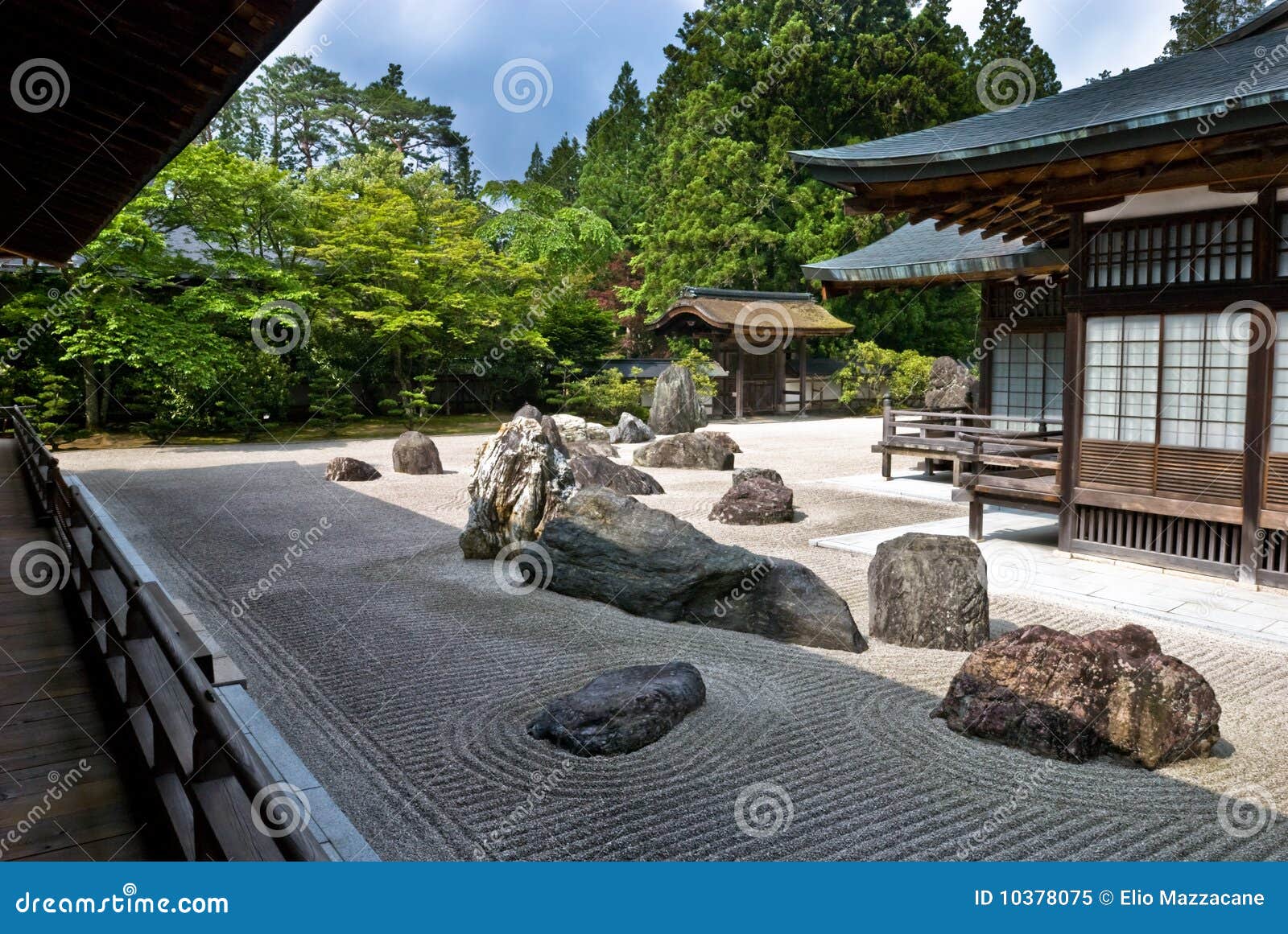 Traditional Buddhist Rock Garden Stock Image - Image of peaceful