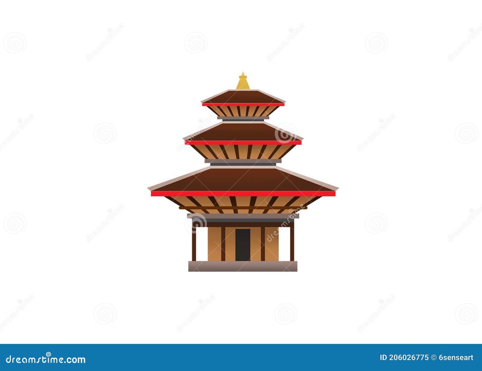 A Traditional Building from Kathmandu Durbar Square Nepal Stock Image