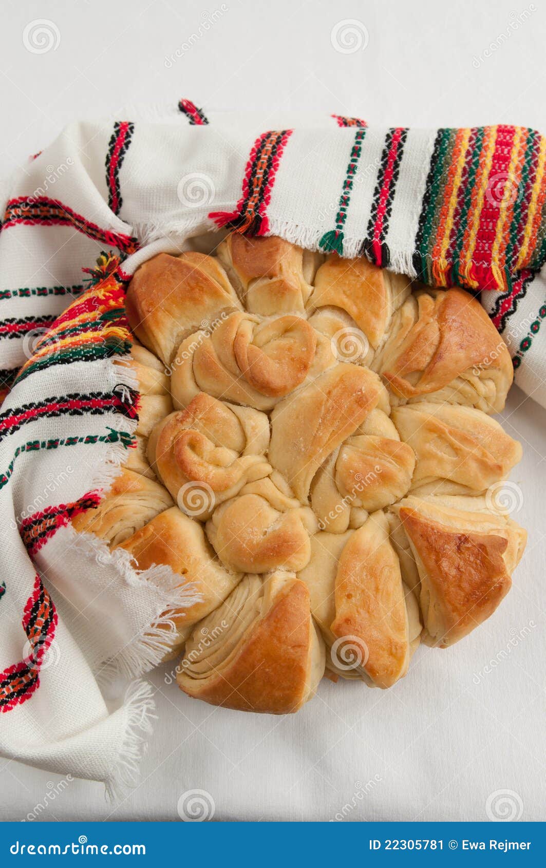 Traditional Bulgarian Christmas Pita Bread Stock Image Image of