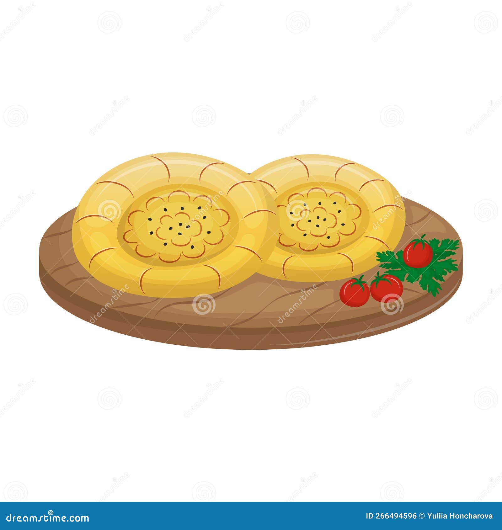 Traditional Central Asian Bread Baked in a Tandoor Tandyr Flatbread or Traditional Central Asian Bread Baked in a Tandoor Tandyr Flatbread or