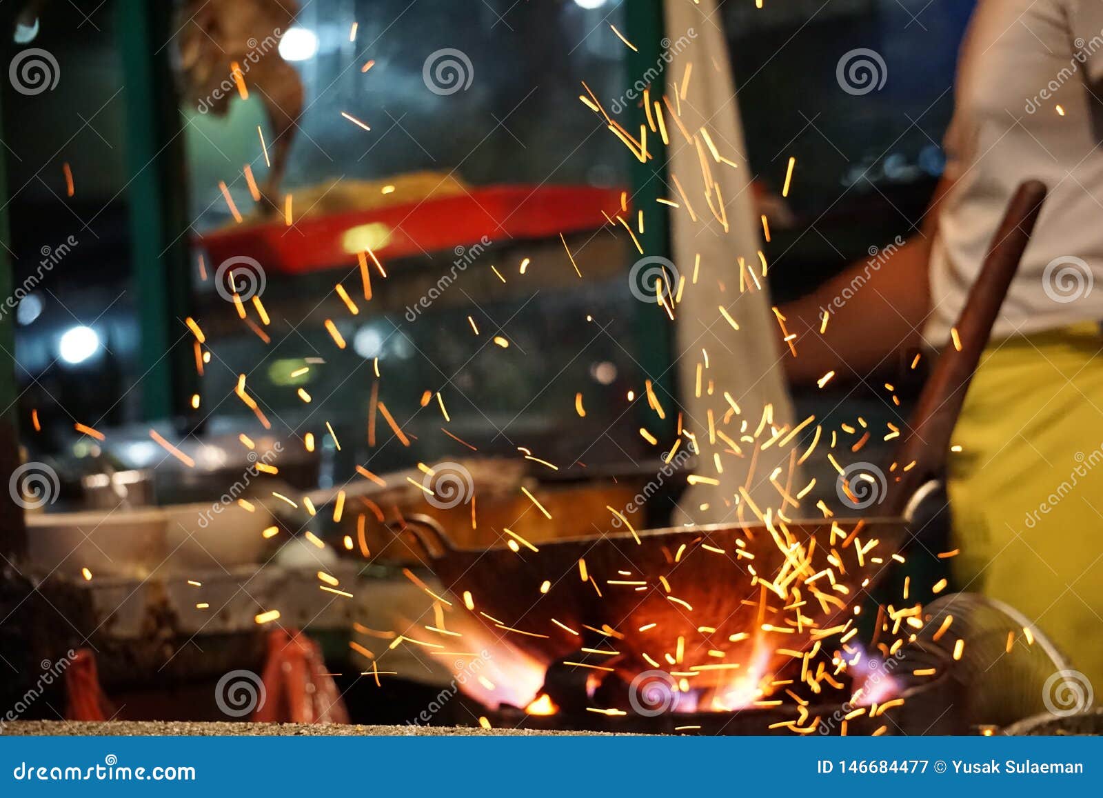 Traditional Charcoal Cooking Fire Flame Stock Image Image of fire