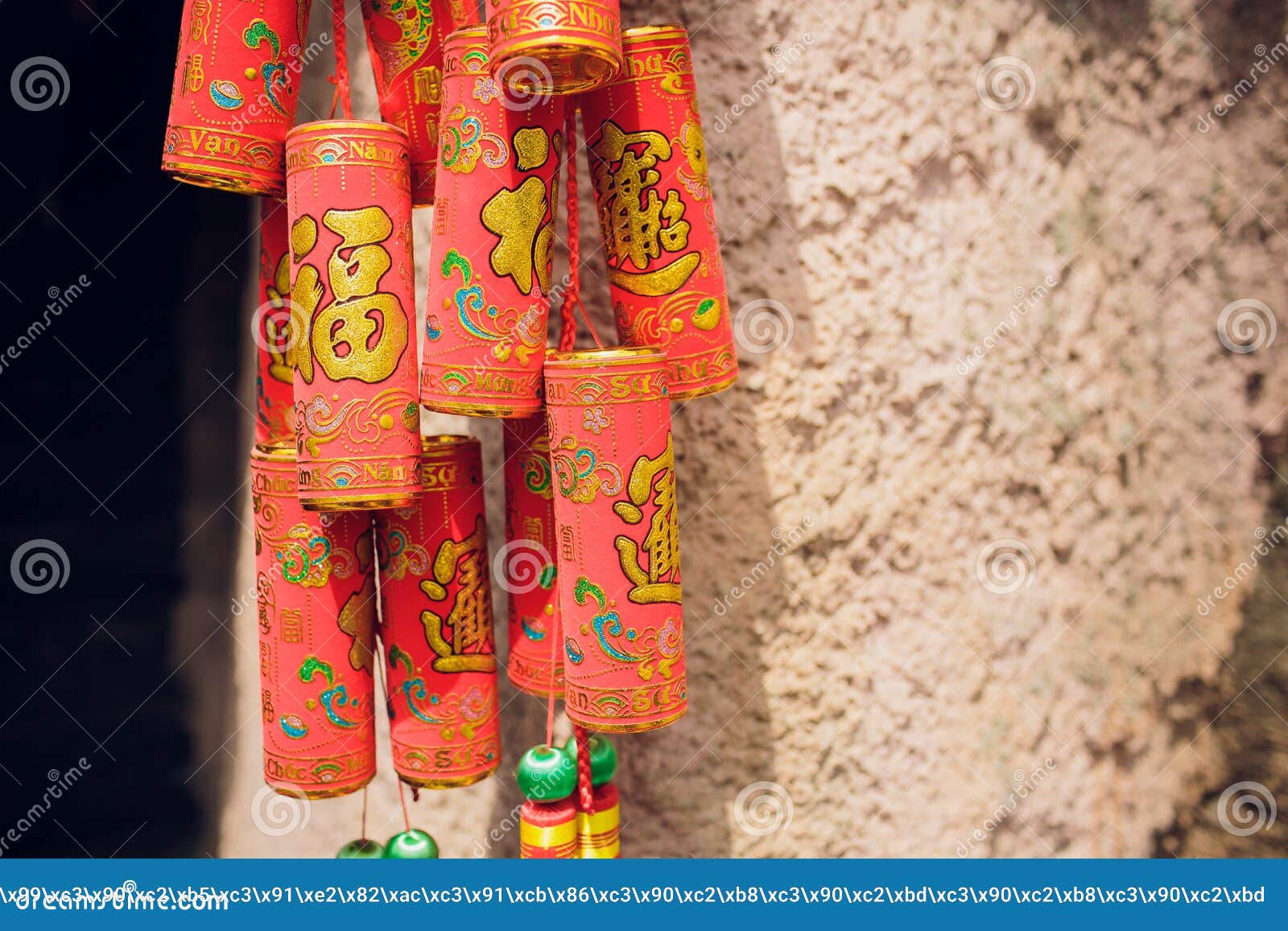 Traditional Chinese Golden Firecrackers are Used To Scare Away Bad Luck ...