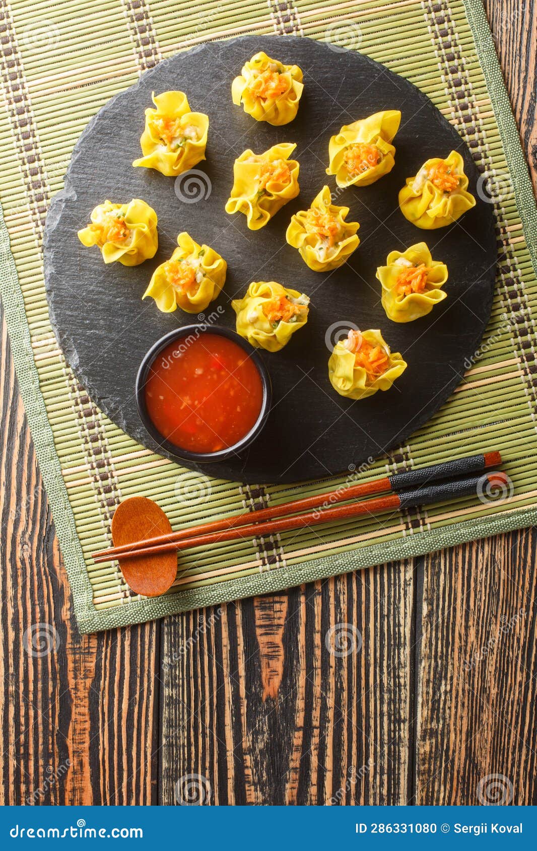 Traditional Chinese Shrimp Shumai Open-topped Dumpling Filled with ...