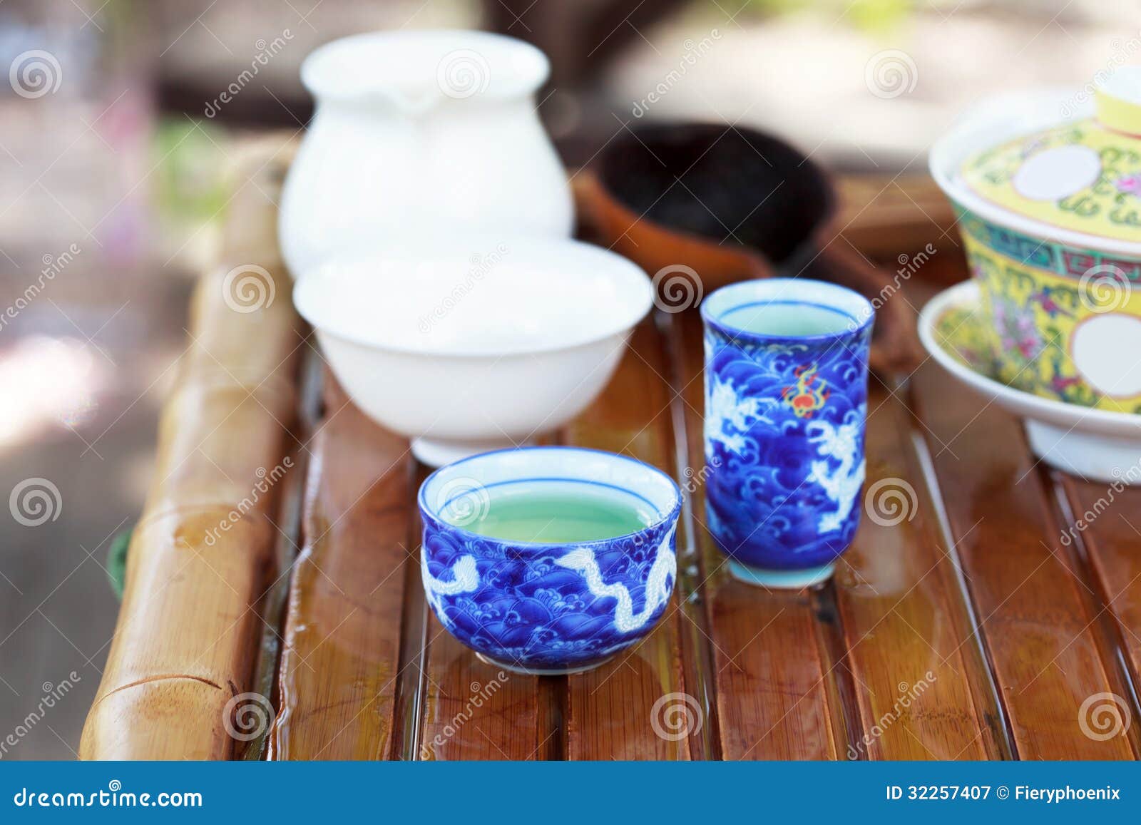 Traditional Chinese Tea Ceremony Accessories (tea Cups) Stock Image