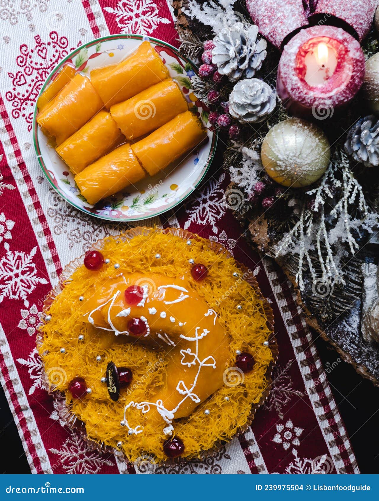 typical portuguese christmas sweets: trouxas de ovos and lampreia de ovos