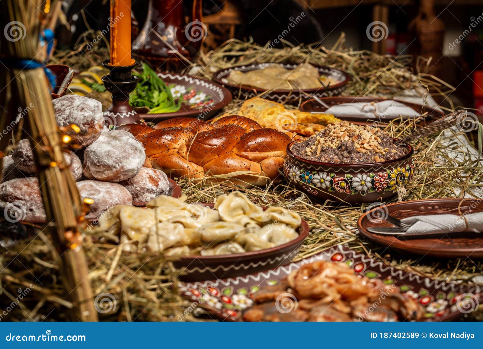 Traditional Christmas Eve Dinner Held On The Twenty Fourth Of December Many Traditions Of Both Pagan And Christian Origin Holy Stock Image Image Of Interior Delicious 187402589