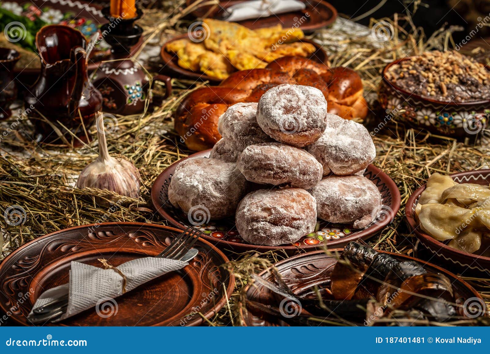 Traditional Christmas Eve Dinner Held On The Twenty Fourth Of December The Meal Is A Family Occasion Which Includes Many Stock Image Image Of Cozy Happy 187401481