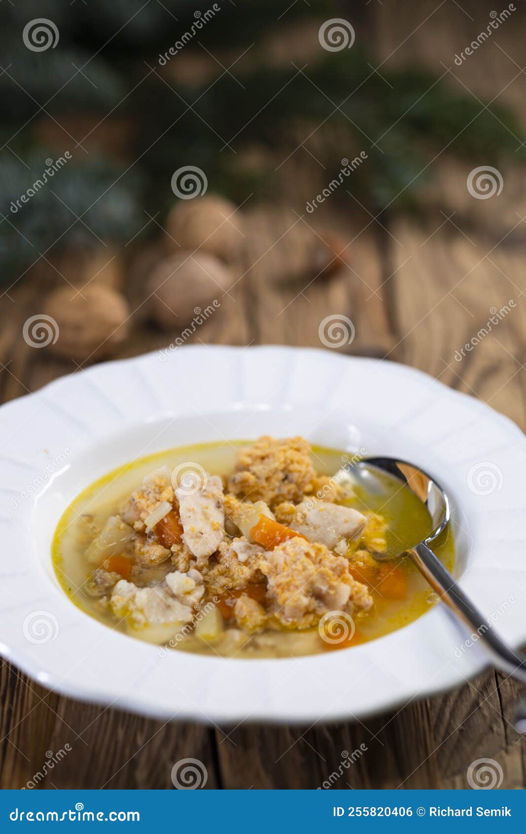 Traditional Christmas Food in Czech Republic - Fish Soup Stock Photo ...