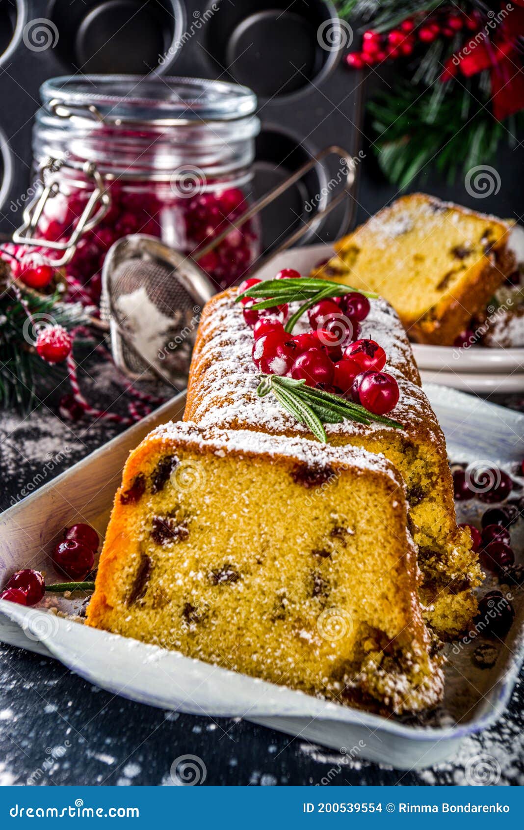 Traditional Christmas Fruitcake Stock Photo - Image of homemade ...