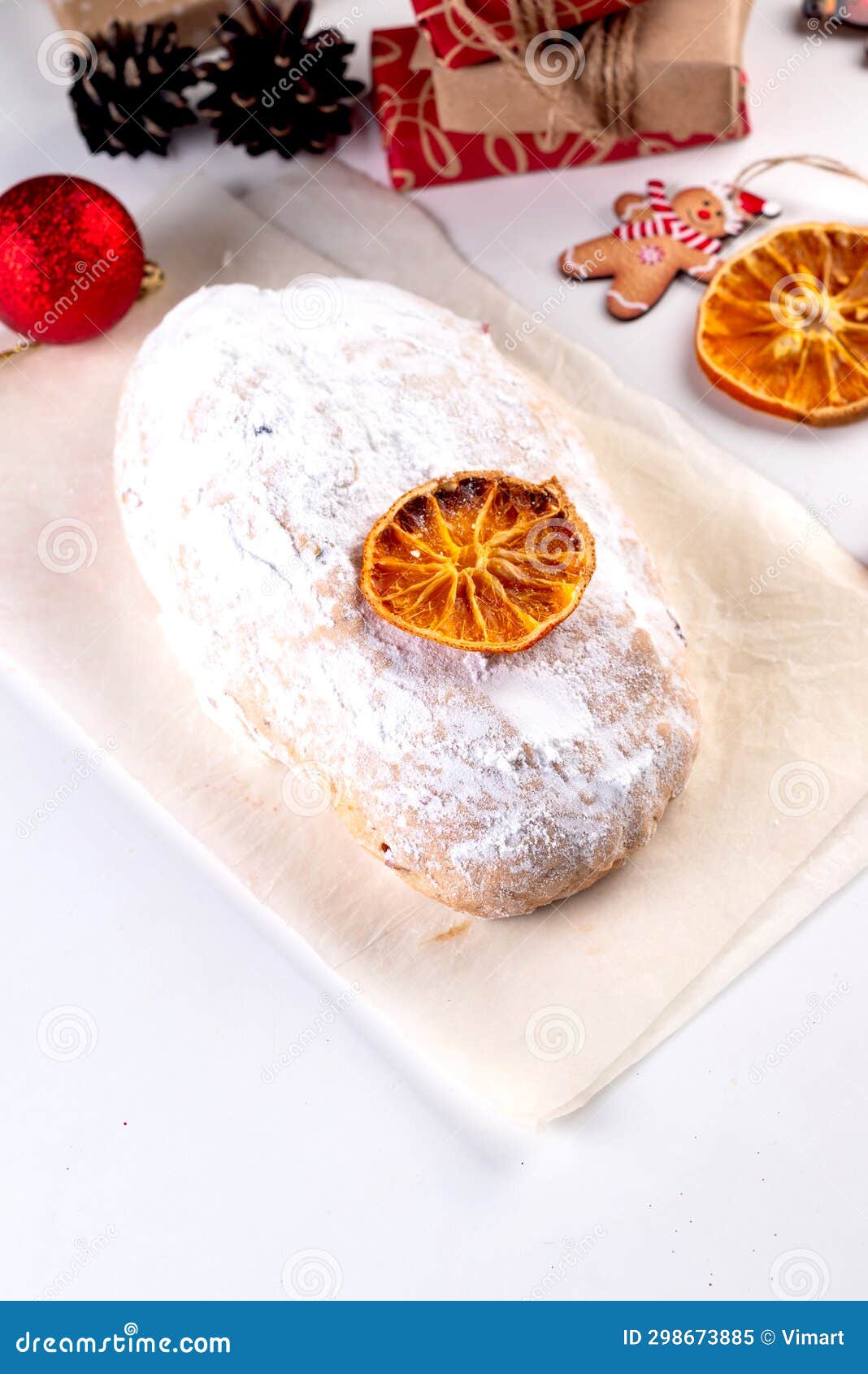 Christmas Fruitcake, Traditional European Festive Dessert for Christmas