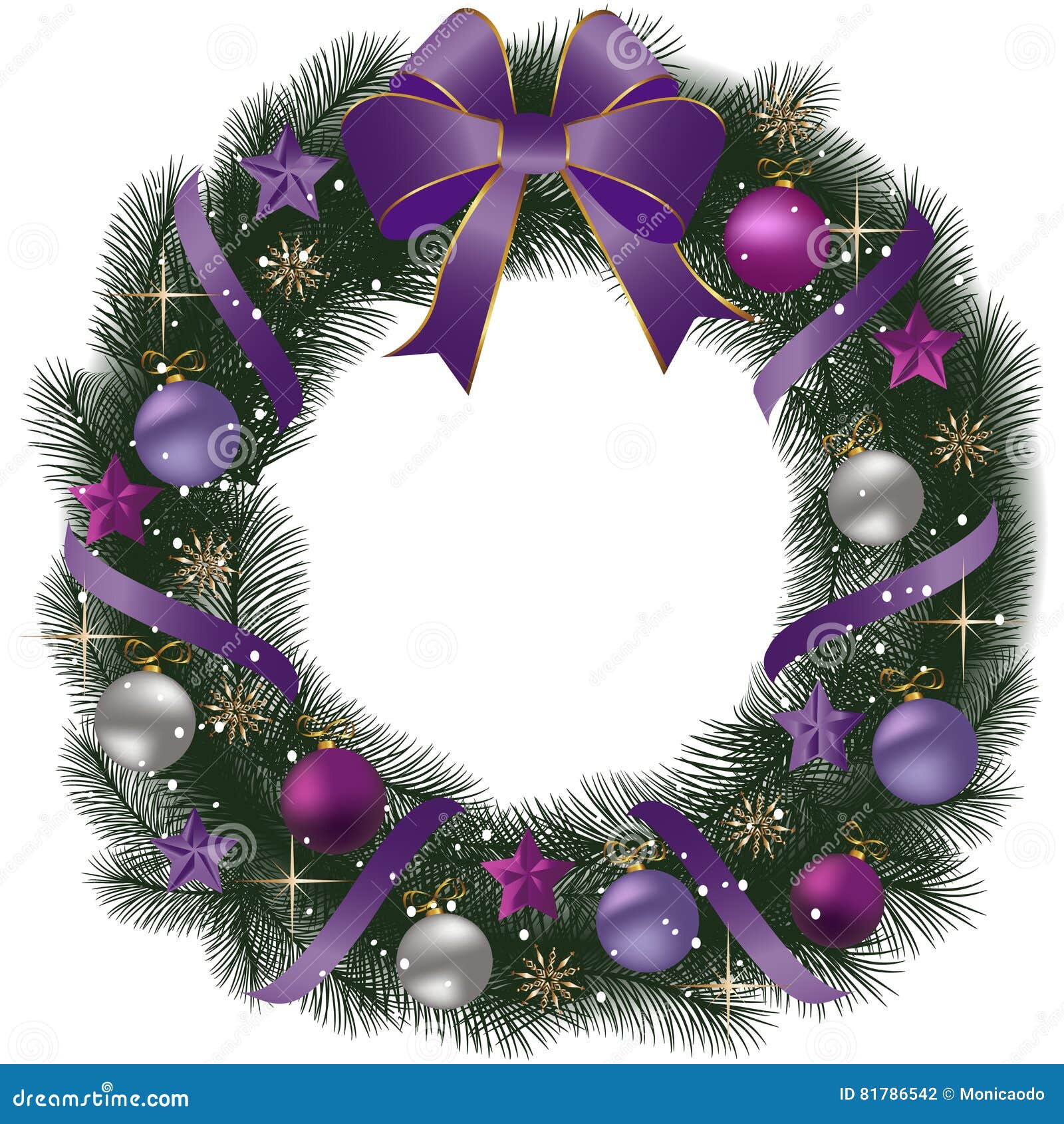 Download Traditional Christmas Wreath Stock Vector - Illustration ...