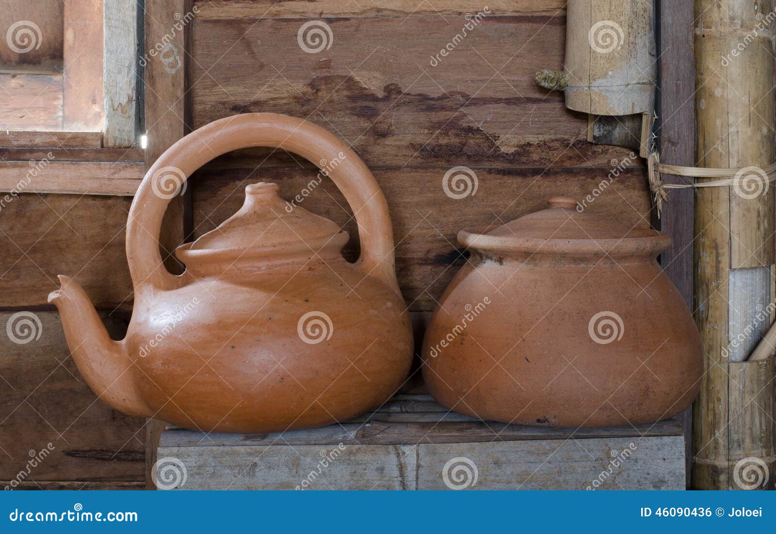 Traditional Clay Pot and Tea Pot Stock Photo Image of local, asian