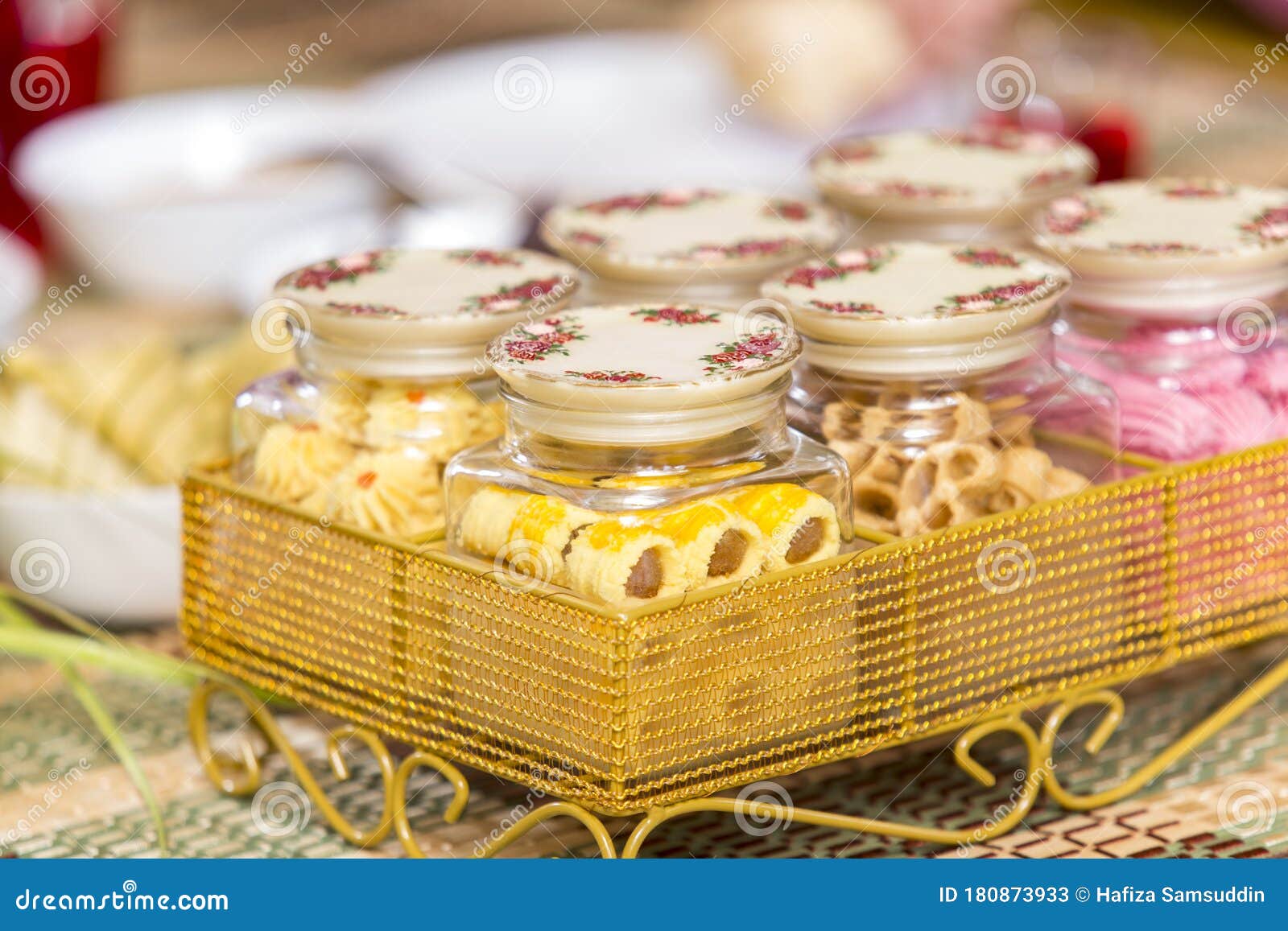 Traditional Cookies in Glass Jars Stock Image Image of malaysia