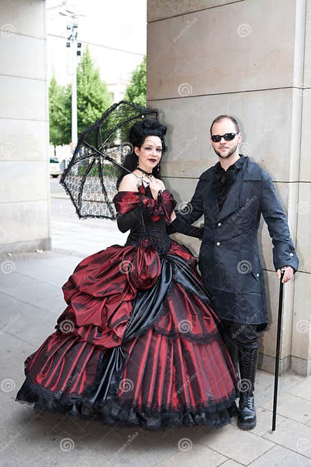 Traditional Couple at Wave-Gotik-Treffen Editorial Image - Image of ...