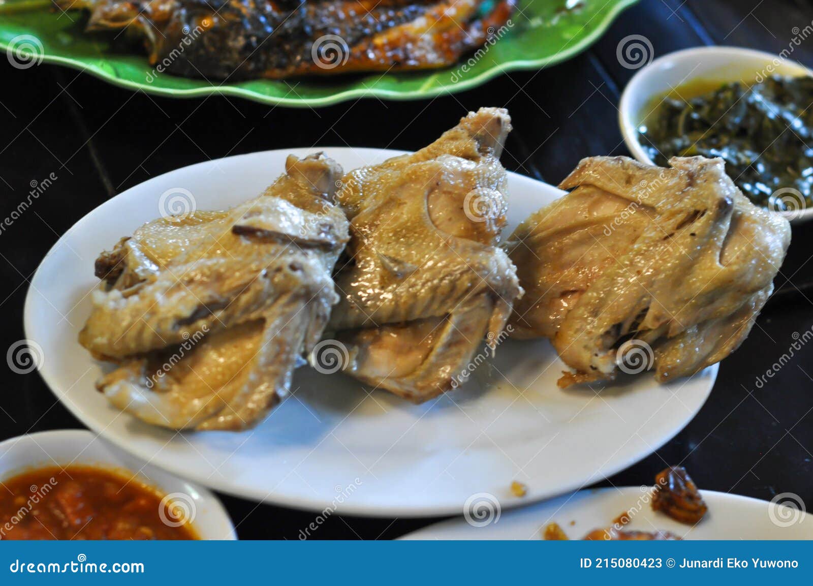 Ayam Goreng, a Traditional Cuisine from Indonesia Served at the