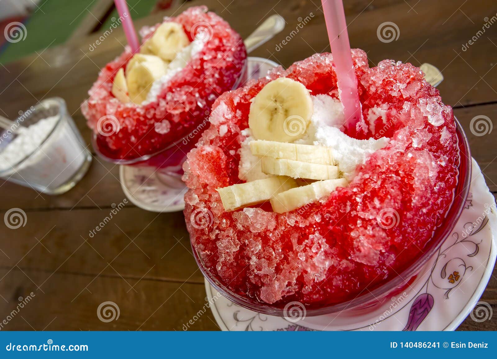 traditional delicious turkish adana dessert; sherbet fruit bici bici