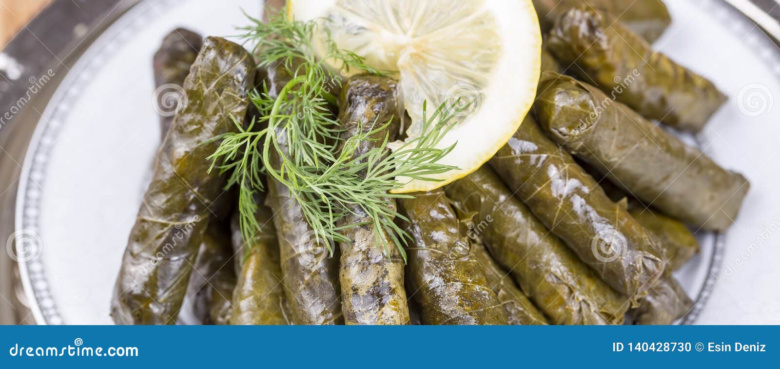 traditional delicious turkish foods; stuffed leaves yaprak sarmasi