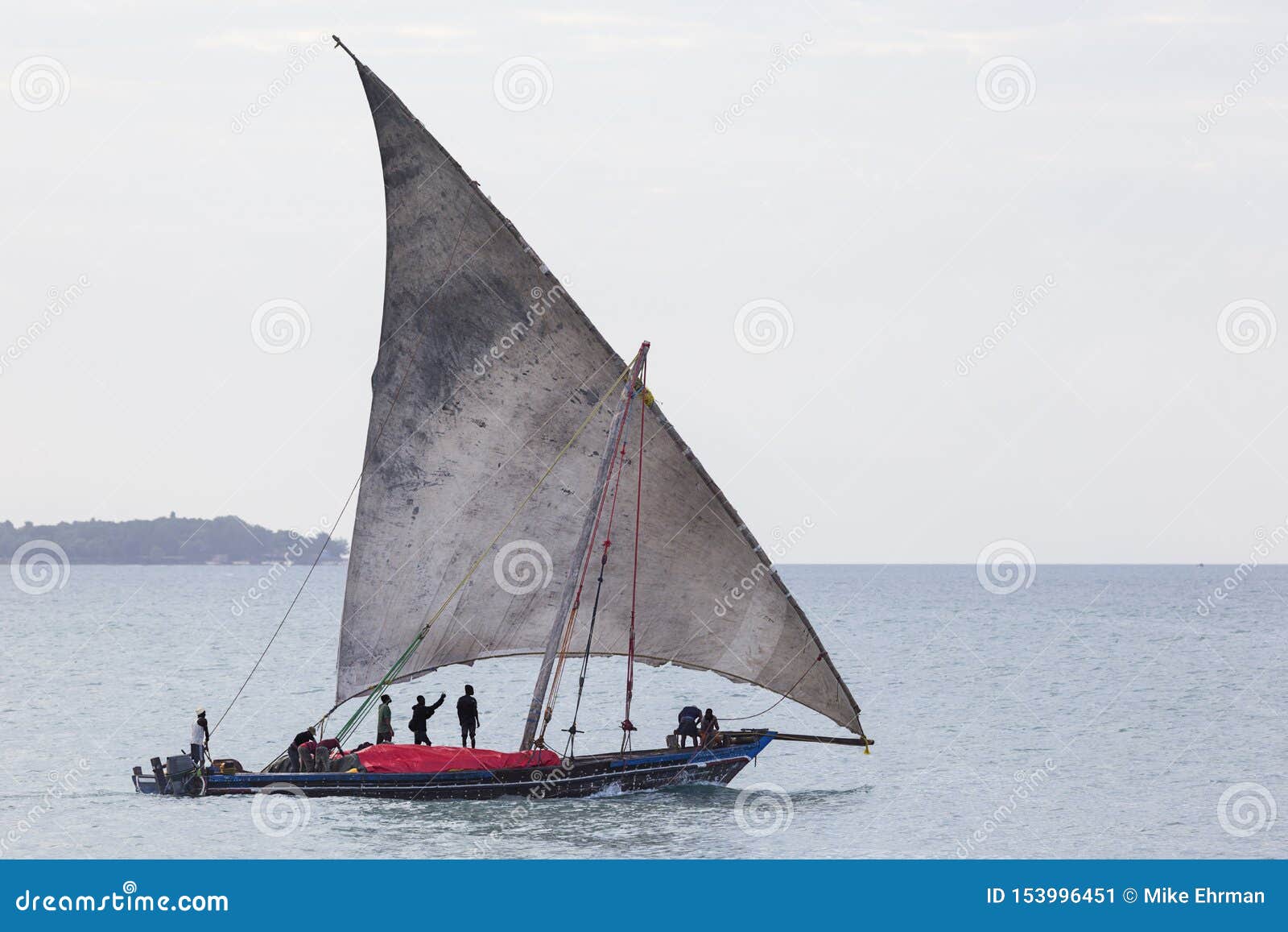 Traditional Dhow Sailing Boat Transporting Commodities between the ...