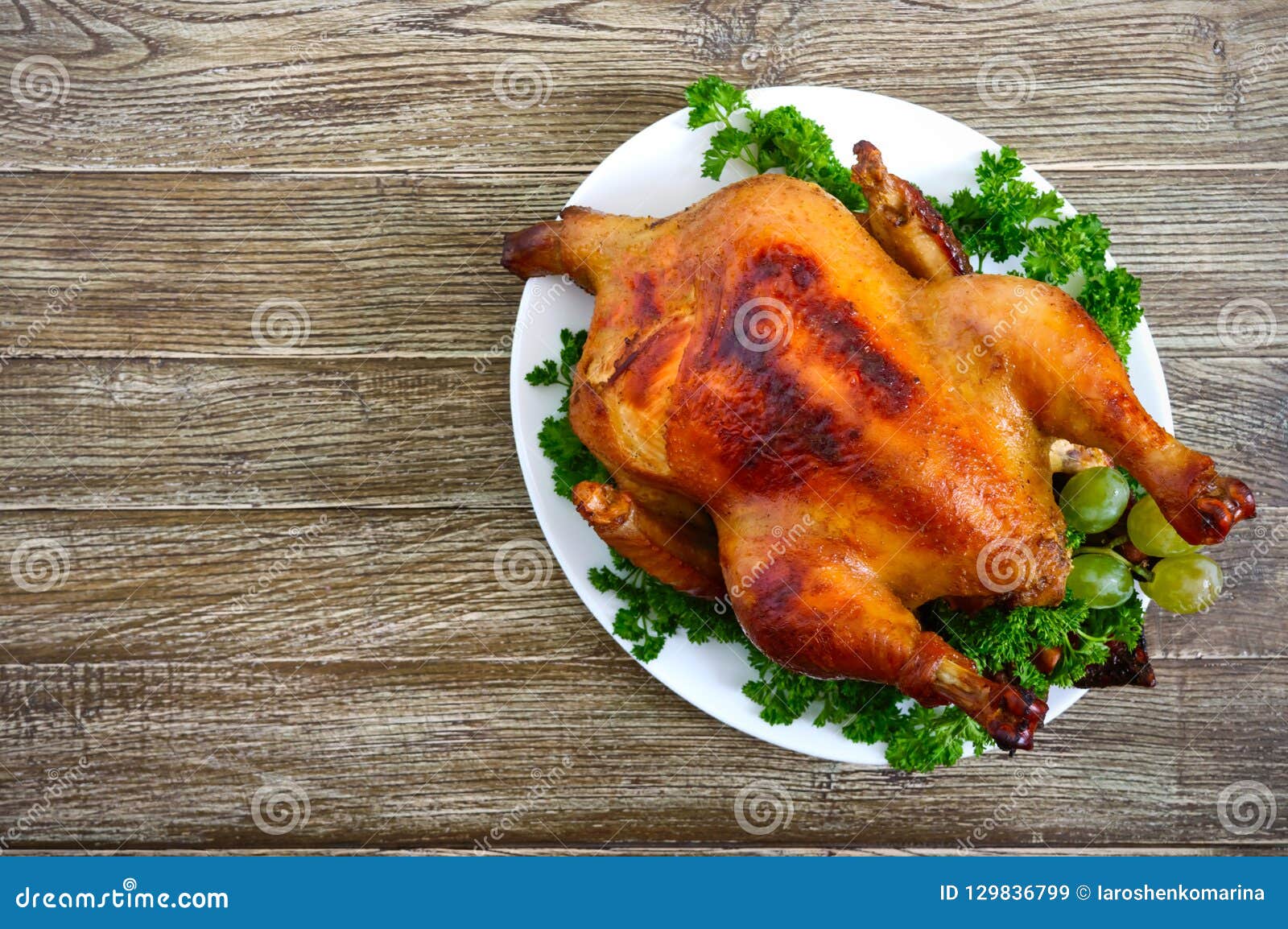 Traditional Dish Turkey on the Holiday Table. Festive Dinner for ...